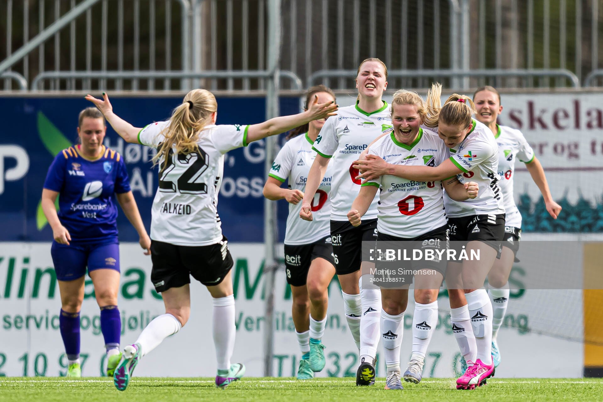 Synne Kristine Hamborg of Hønefoss celebrates