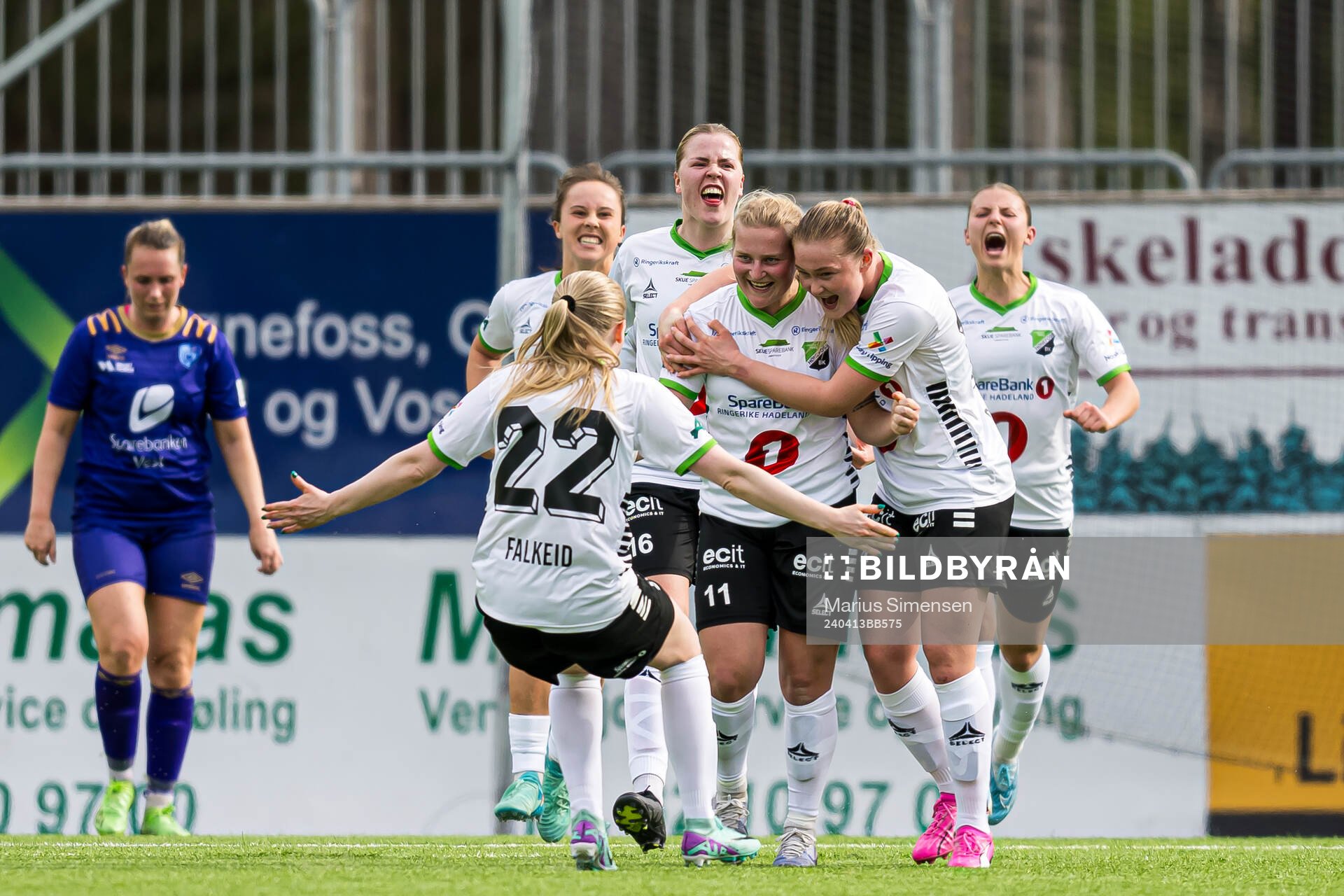 Synne Kristine Hamborg of Hønefoss celebrates