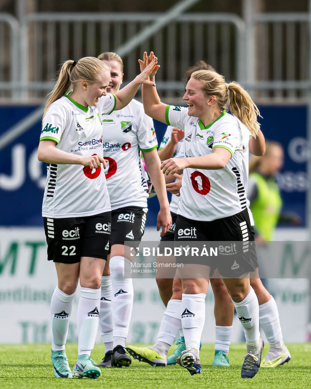 Synne Kristine Hamborg of Hønefoss celebrates
