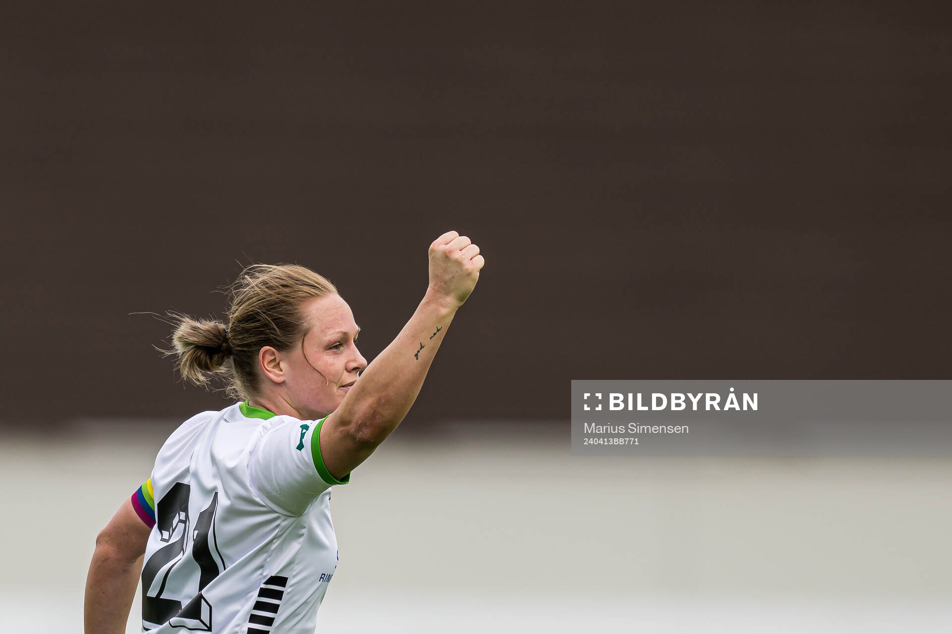 Silje Bekkåsen Nyhagen of Hønefoss celebrates