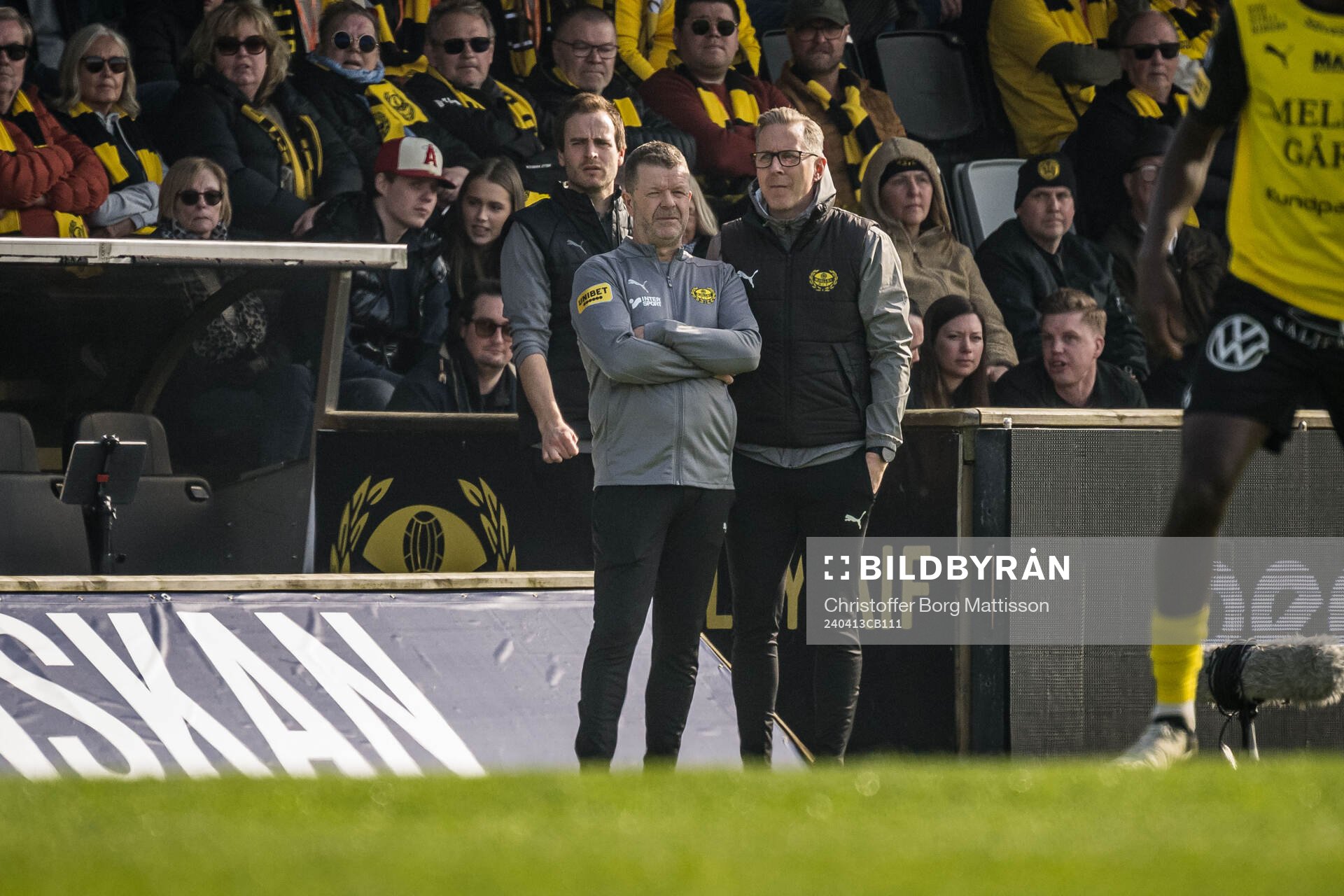 Mjällbys tränare Anders Torstensson och assisterande