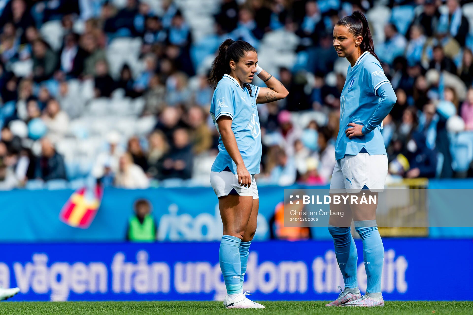 Malmö FFs Ana Mafalda Ferreira Barboz och Malin Gunnarsson