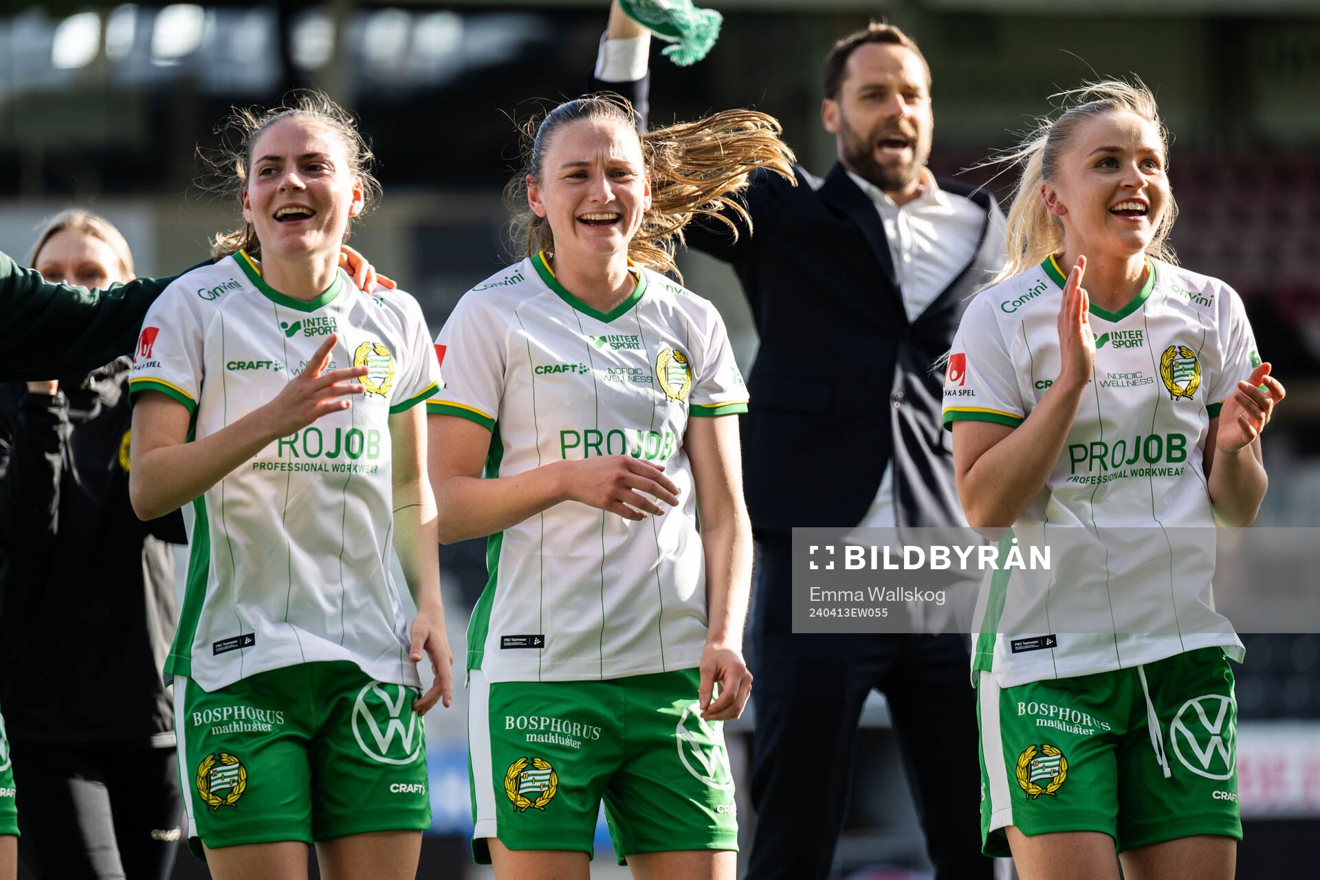 Hammarbys Smilla Vallotto, Vilde Hasund och Anna Jøsendal
