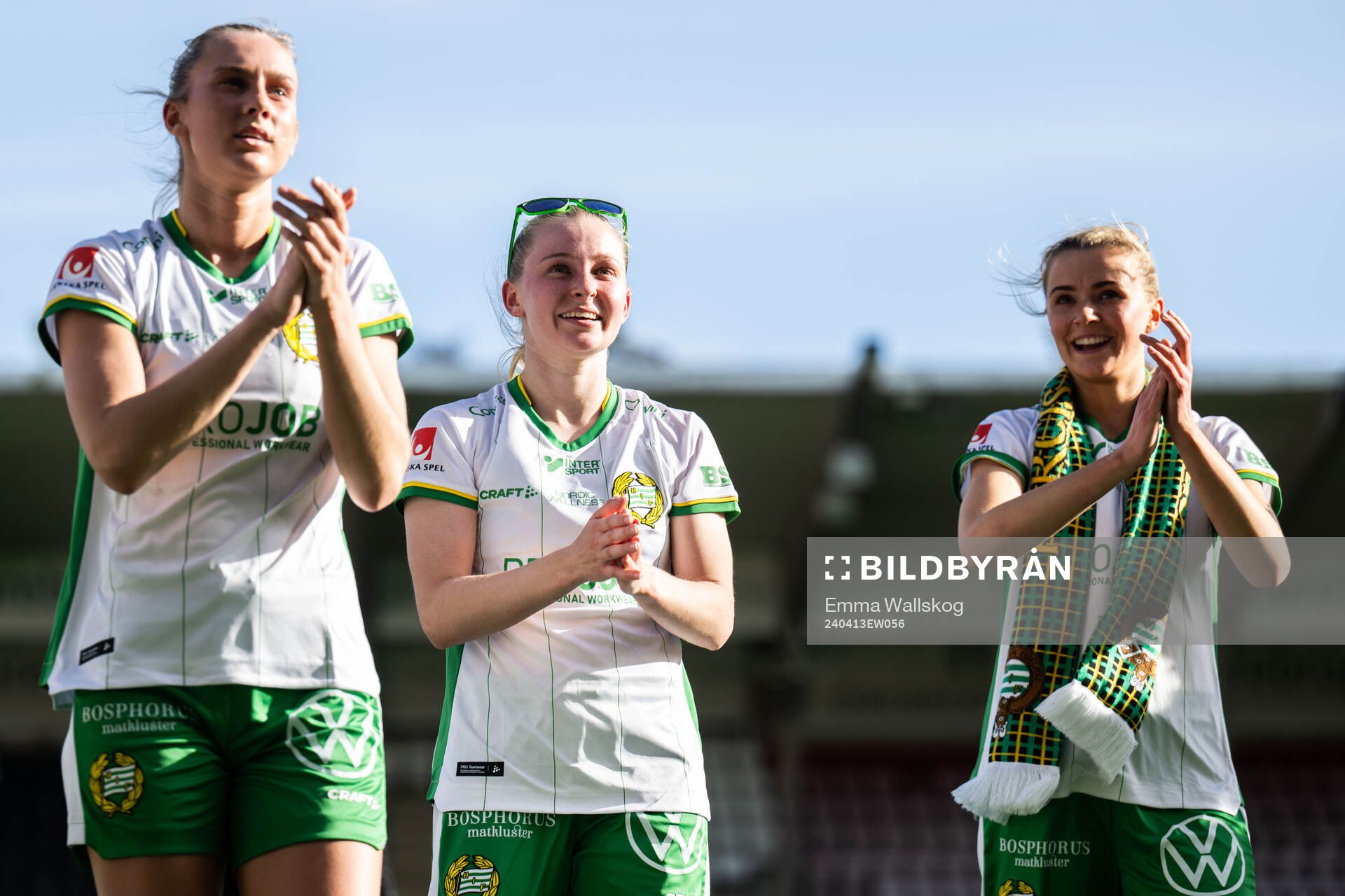 Hammarbys Ellen Wangerheim, Emilie Joramo och Thea Sørbo