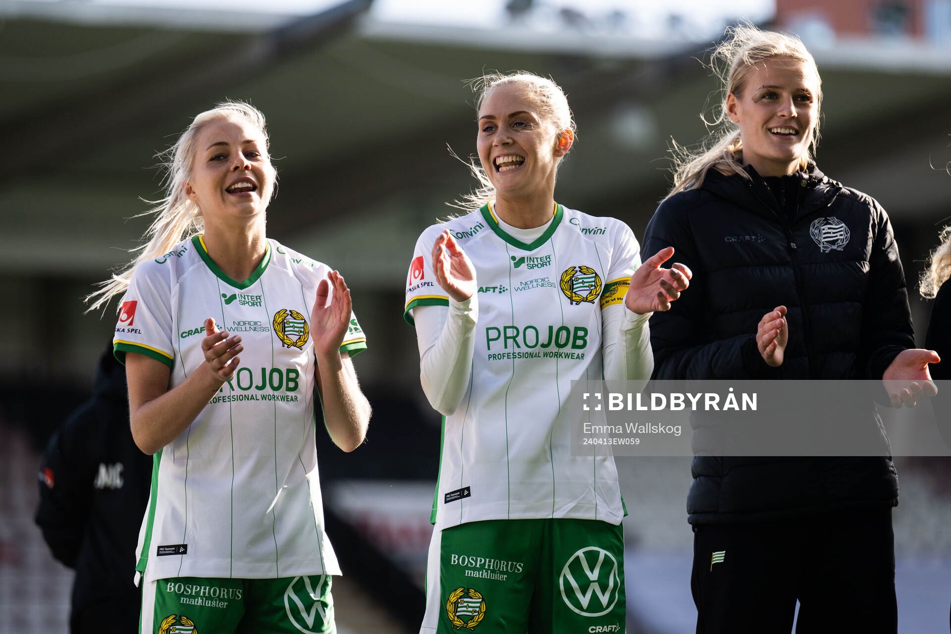 Hammarbys Lotta Ökvist, Alice Carlsson och Lykke Ihrfelt