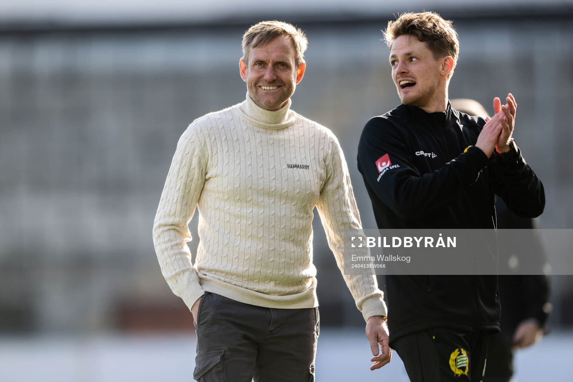 Hammarbys tränare Martin Sjögren och assisterande