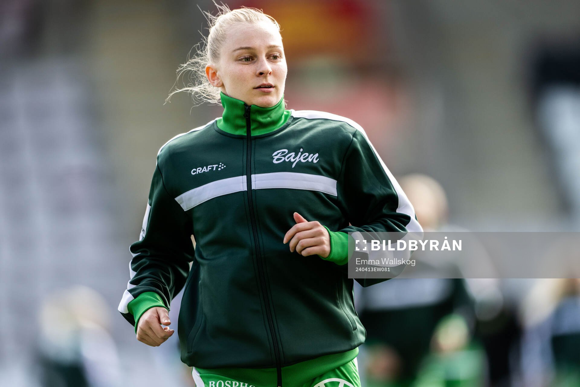 Hammarbys Emilie Joramo inför fotbollsmatchen i Damallsvenskan mellan KIF Örebro och Hammarby den 13 april 2024 i Örebro. 
