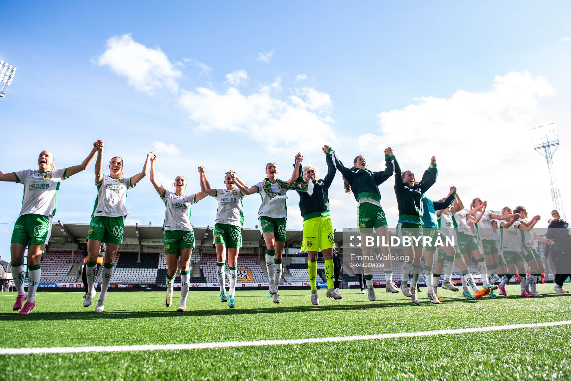Hammarbys spelare jublar