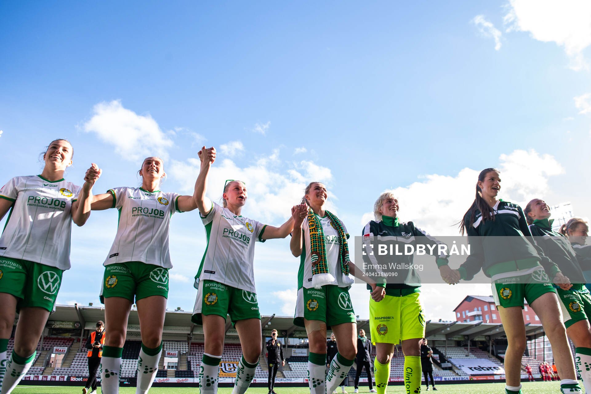 Hammarbys spelare jublar