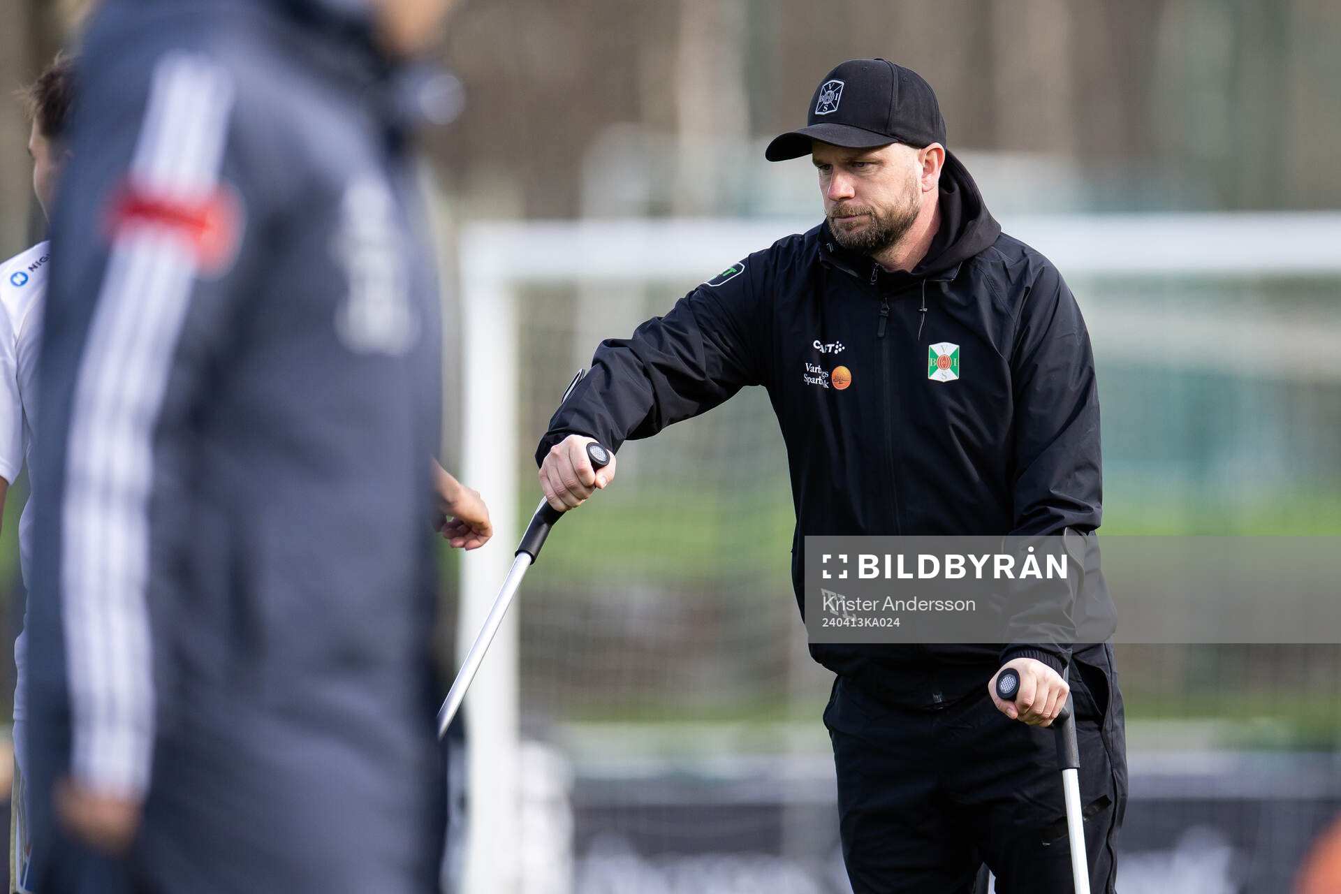 Varbergs tränare Tobias Linderoth jublar