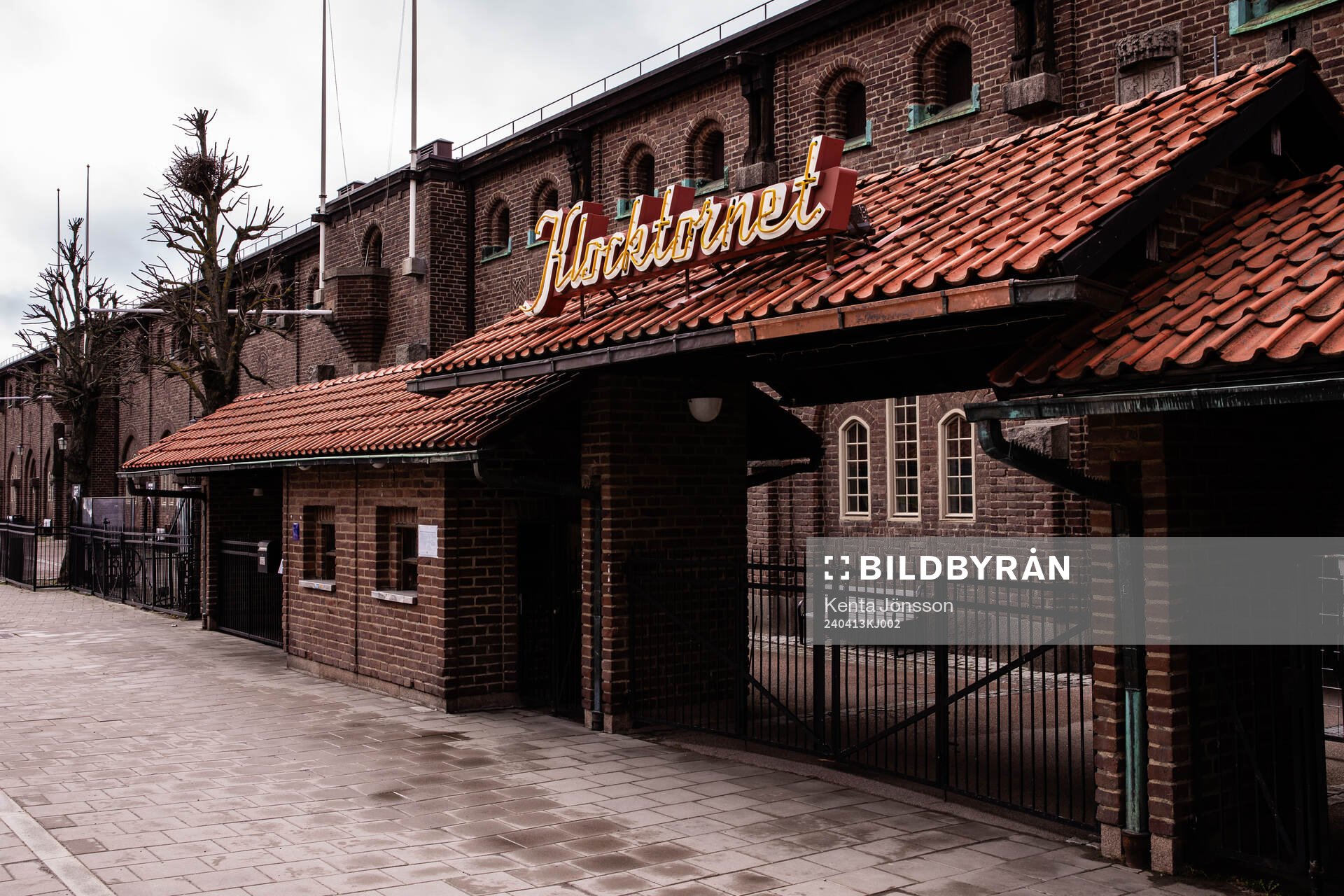 Entrén vid Klocktornet på Stockholms Stadion