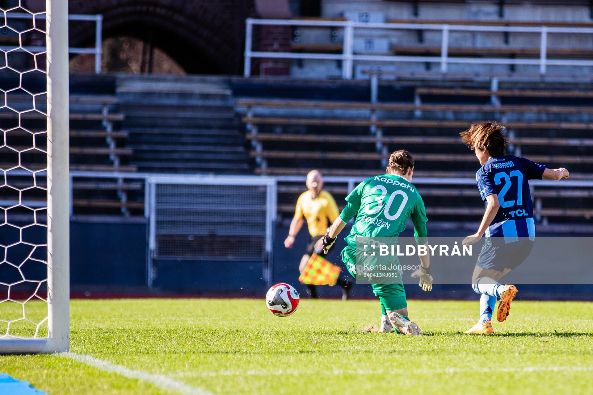 Djurgårdens Shinomi Koyama gör 2-0 bakom Trelleborgs