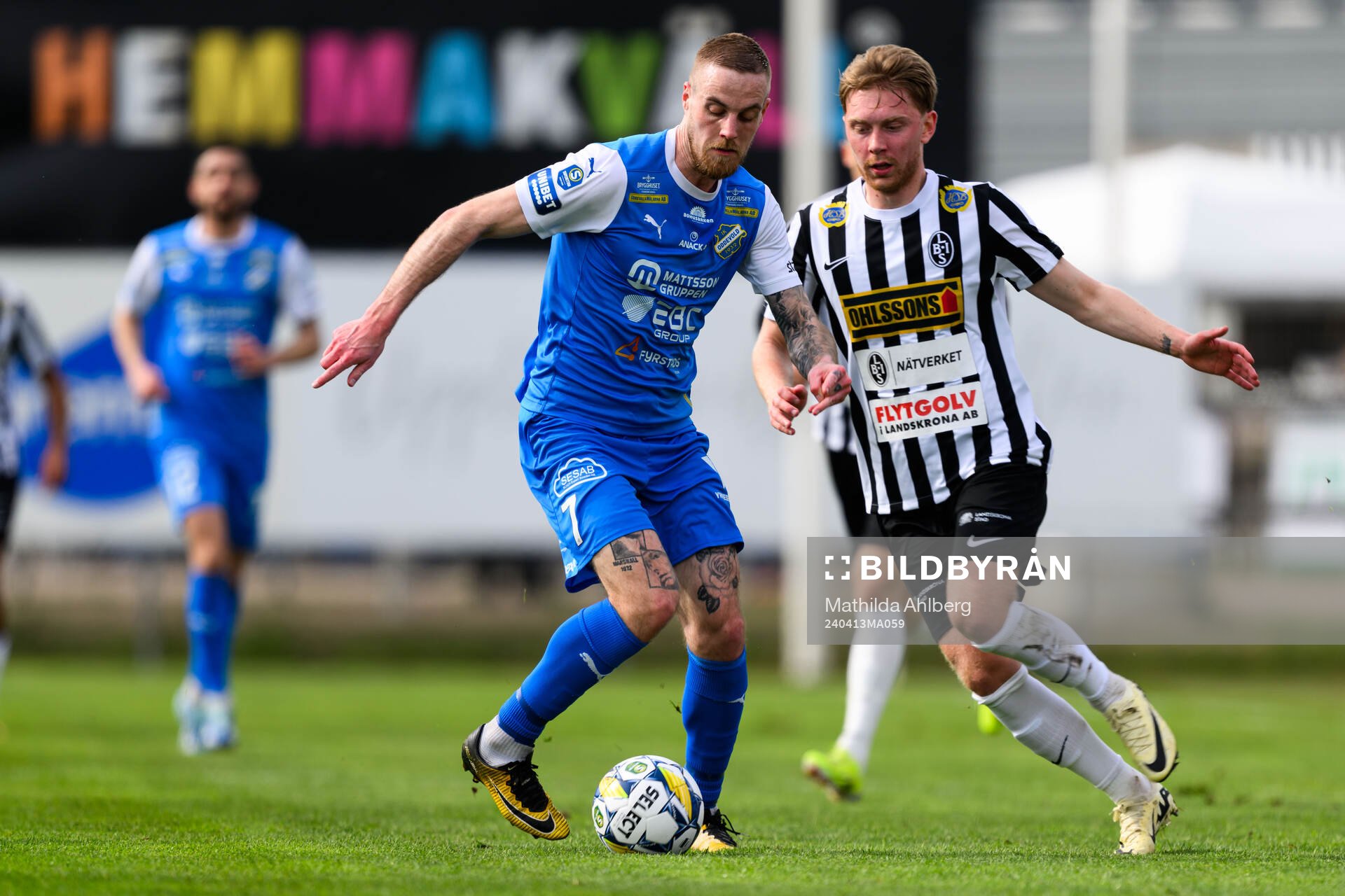 IK Oddevolds Filip Karlin och Landskronas Adam Egnell