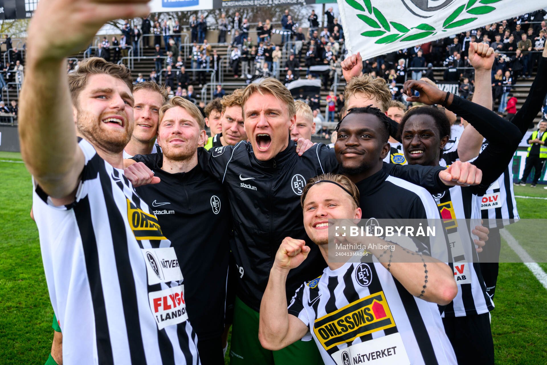 Landskronas spelare jublar
