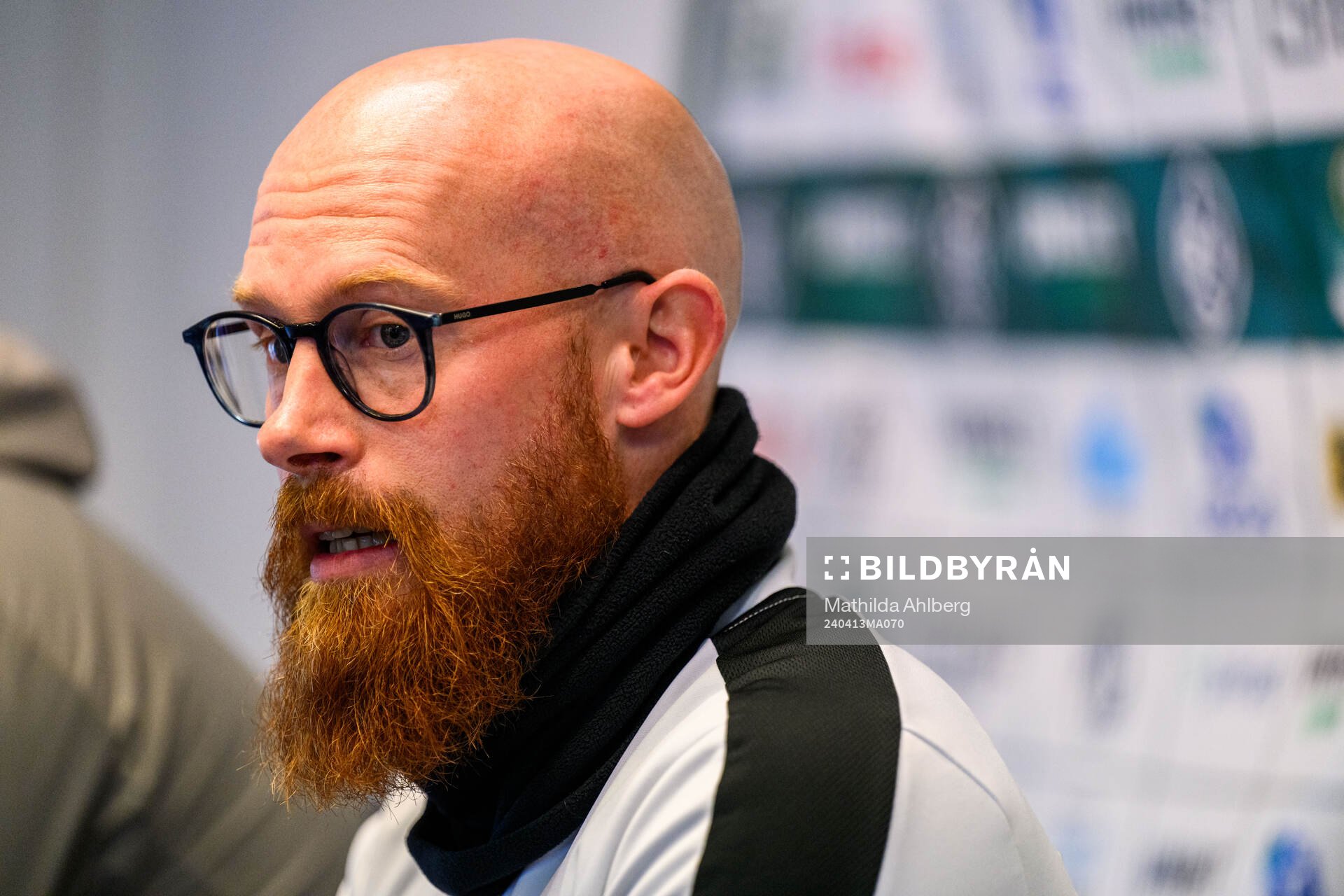 Landskronas tränare Max Mölder efter fotbollsmatchen i Superettan mellan Landskrona och IK Oddevold den 13 april 2024 i Landskrona. 