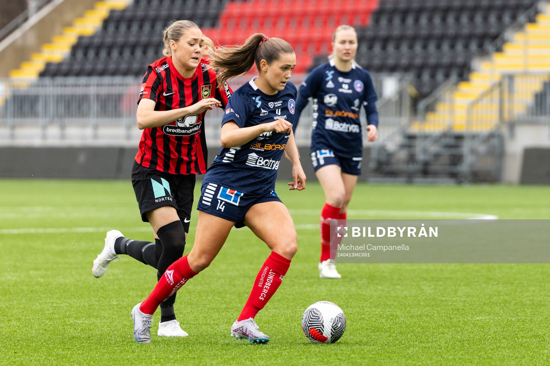 Brommapojkarnas Tuva Ölvestad och Linköpings Irene Dirdal