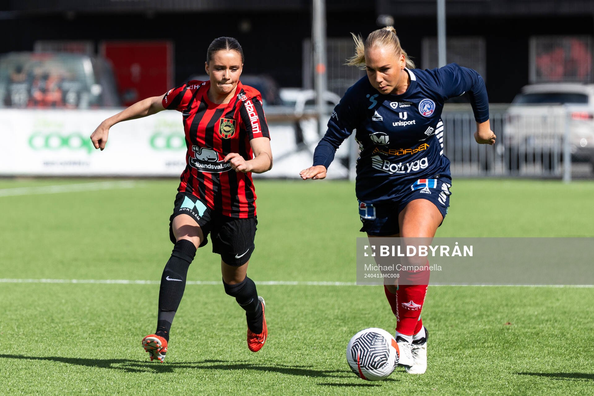 Linköpings Cathinka Tandberg och Brommapojkarnas Vera Blom