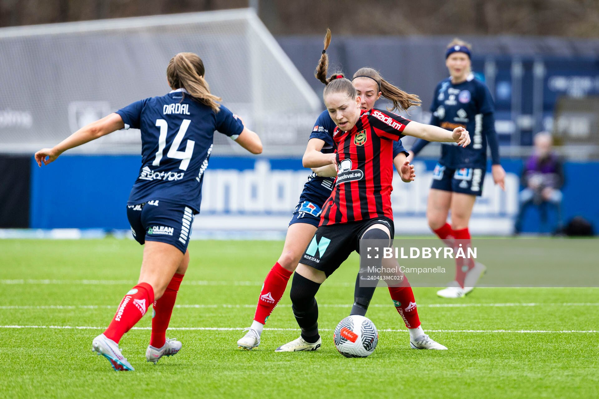 Brommapojkarnas Ida Bengtsson och Linköpings Irene Dirdal