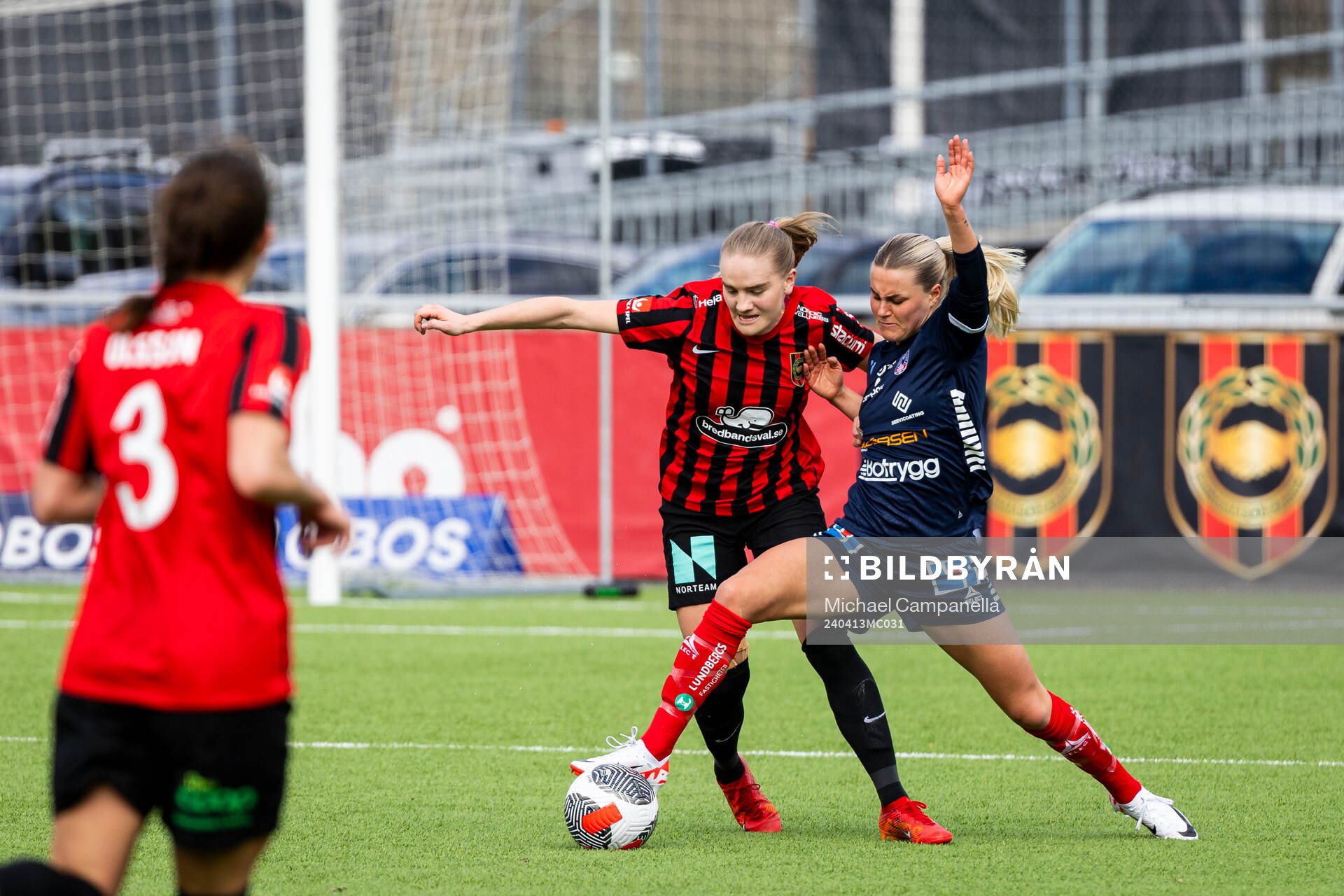 Brommapojkarnas Klara Andrup och Linköpings Johanna