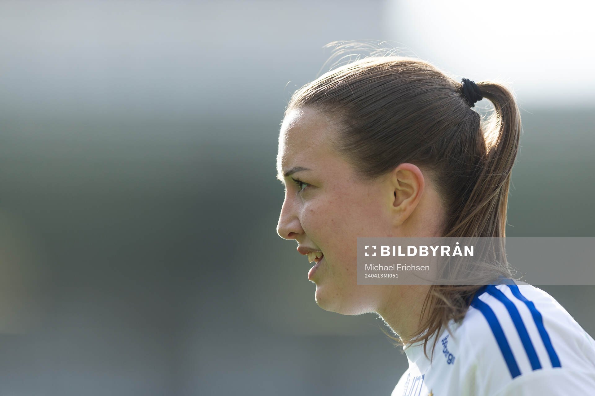 IFK Norrköpings Maja Regnås Valcic under fotbollsmatchen i Damallsvenskan mellan Häcken och IFK Norrköping den 13 april 2024 i Göteborg.