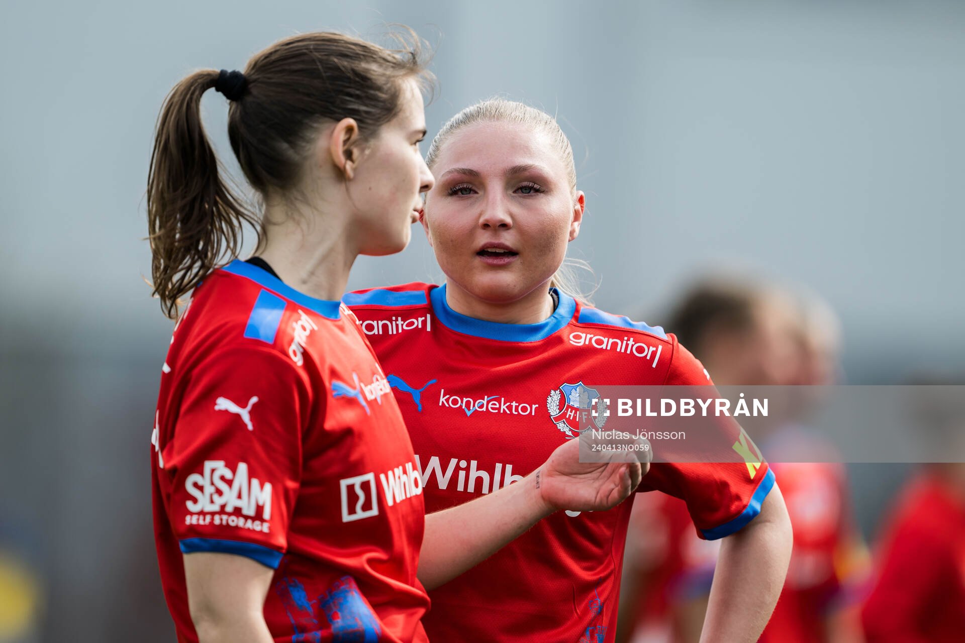 Helsingborg s Evelina Bertilsson och Tilda Jonhag jublar