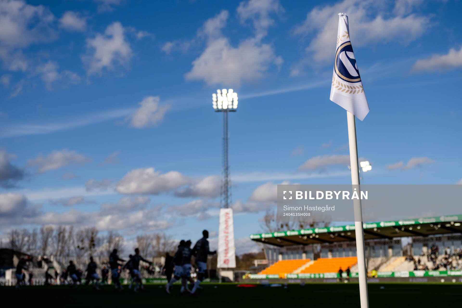 Hörnflagga inne på Hitachi Energy Arena