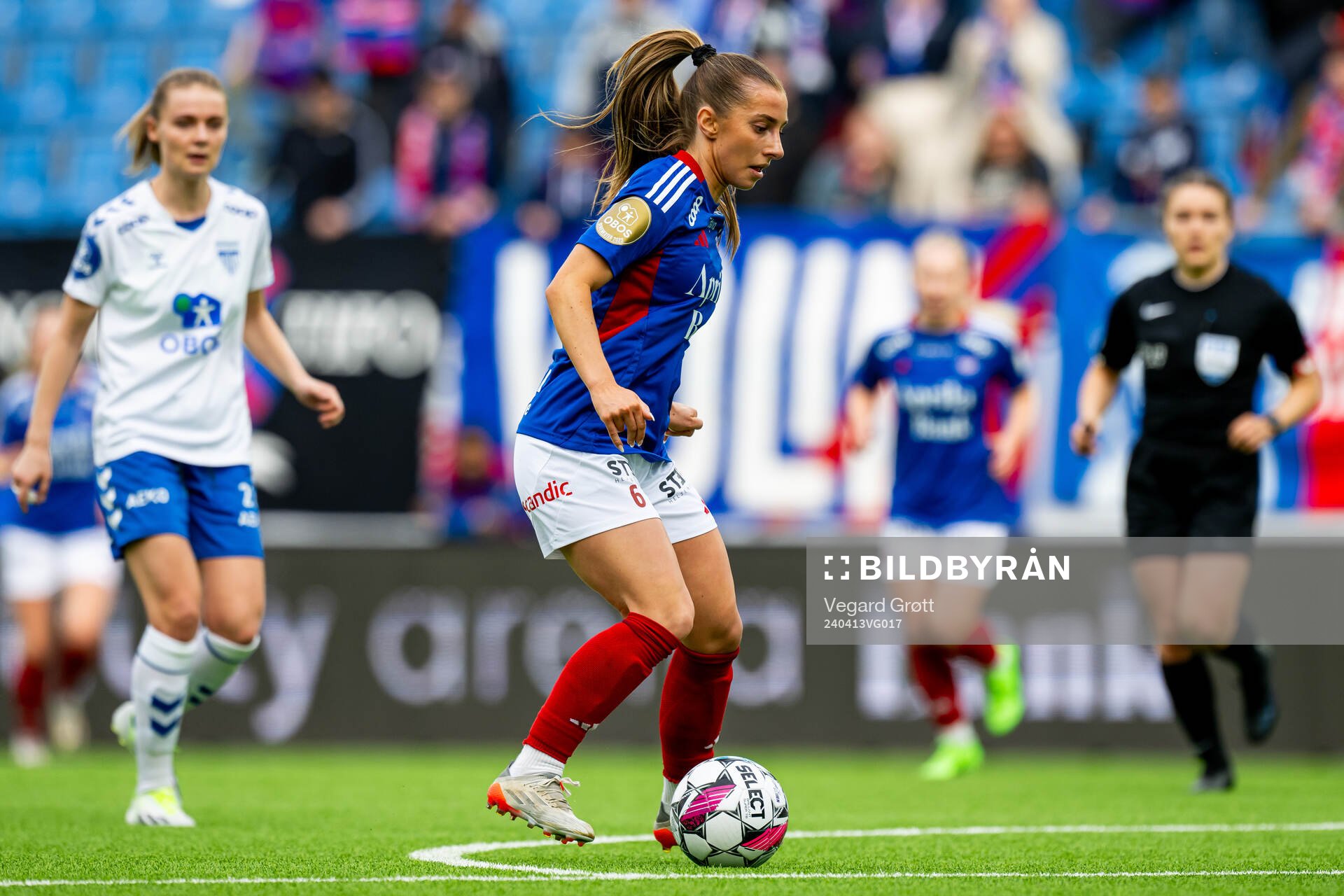 Tilde Lindwall of Vålerenga during the Toppserien football match between Vålerenga and Kolbotn on April 13, 2024 in Oslo. 