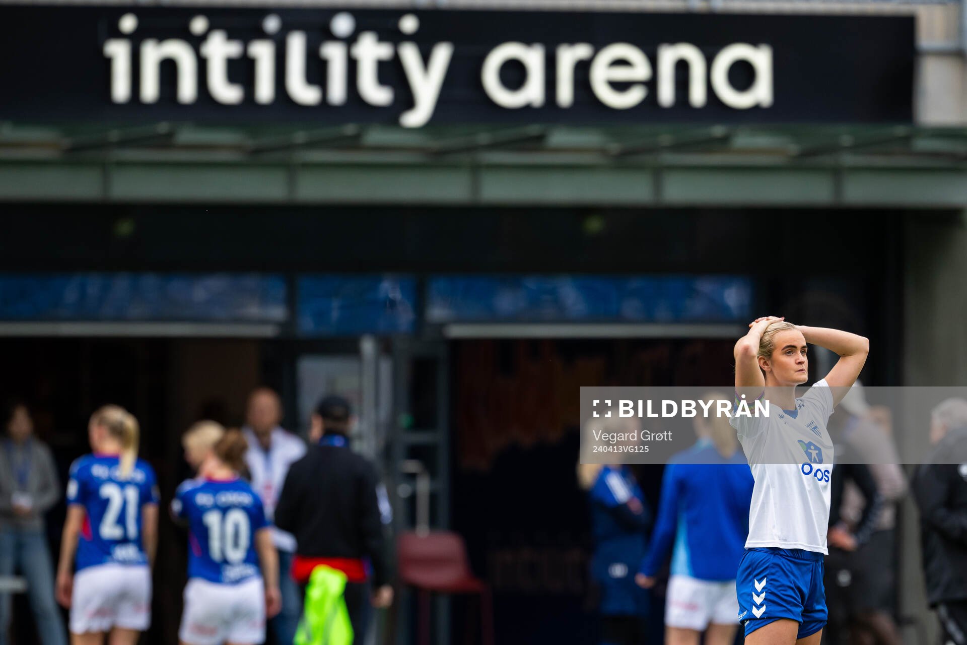 Emma Braut Brunes of Kolbotn looks dejected
