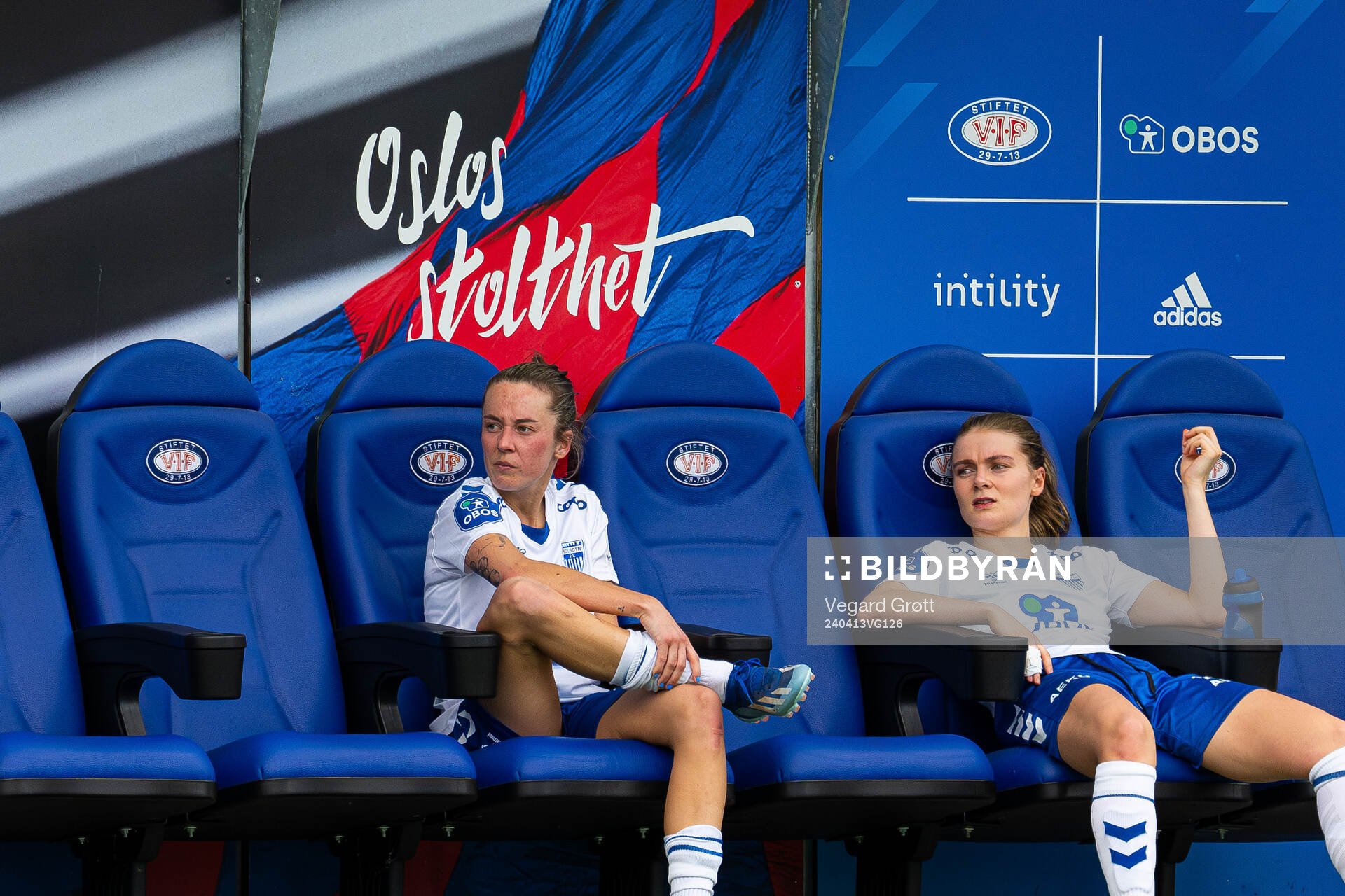 Johanne Fridlund and Eline Hegg of Kolbotn look dejected
