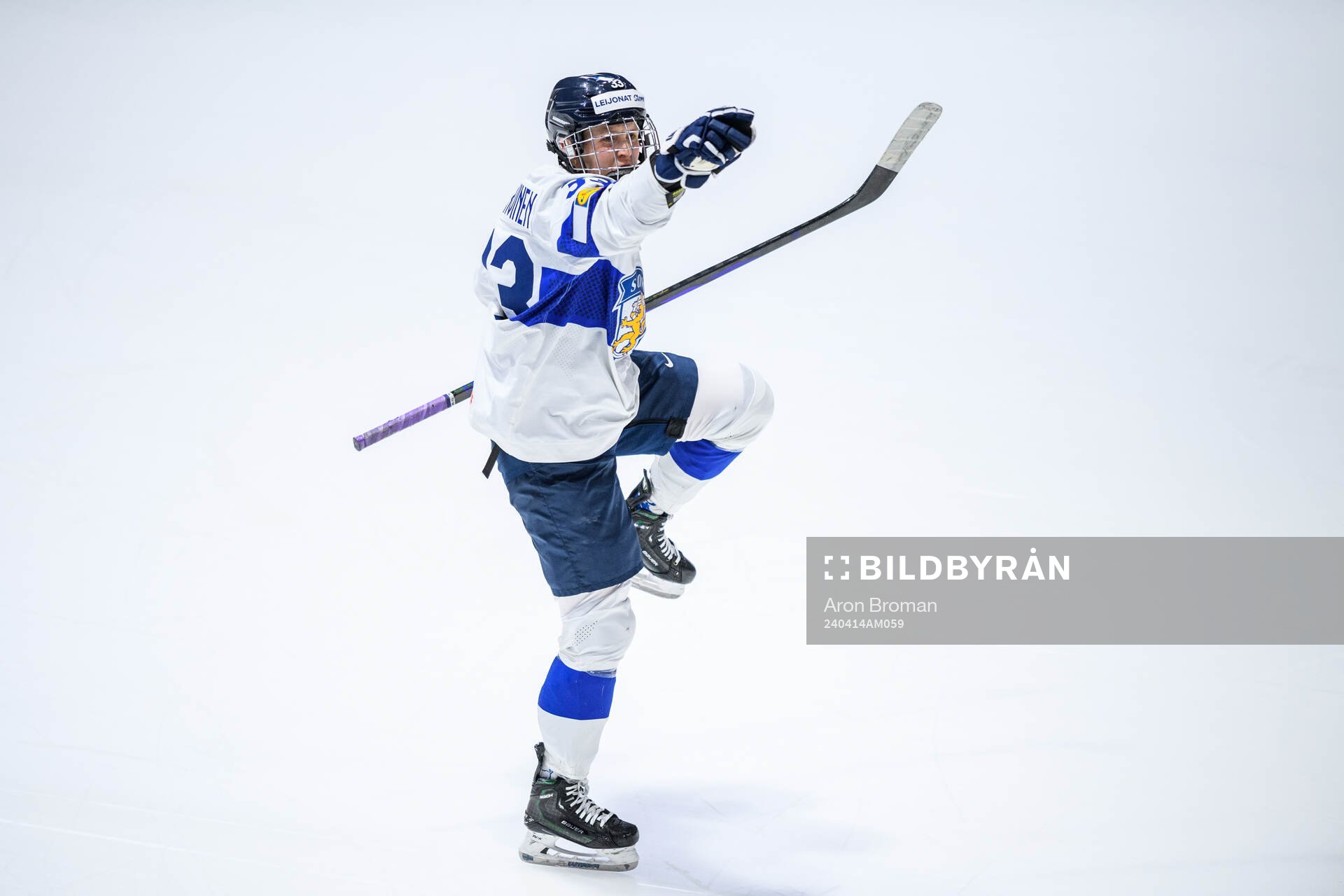 Michelle Karvinen of Finland celebrates