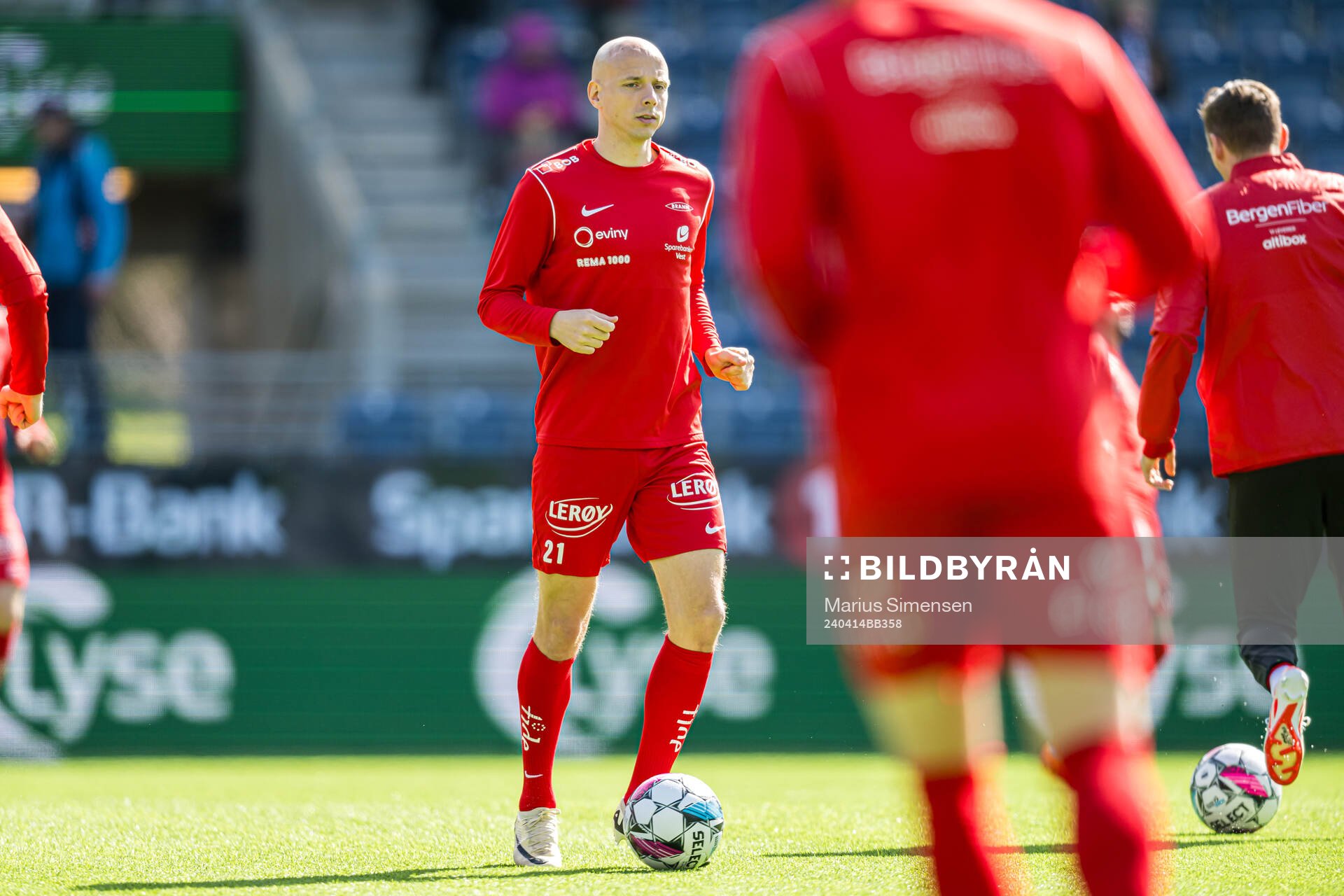Ruben Kristiansen of Brann warms up