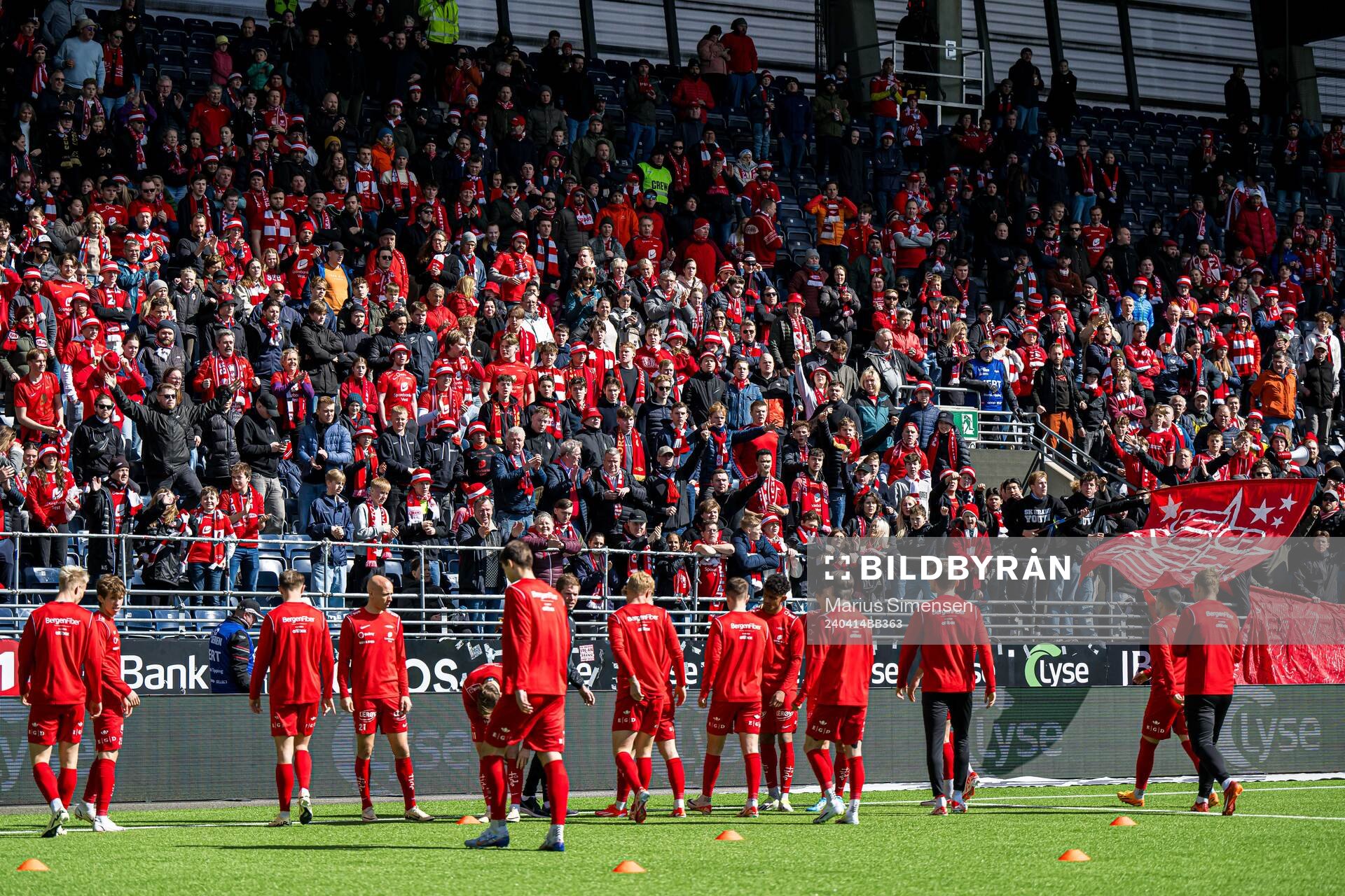 Spectators in the stands
