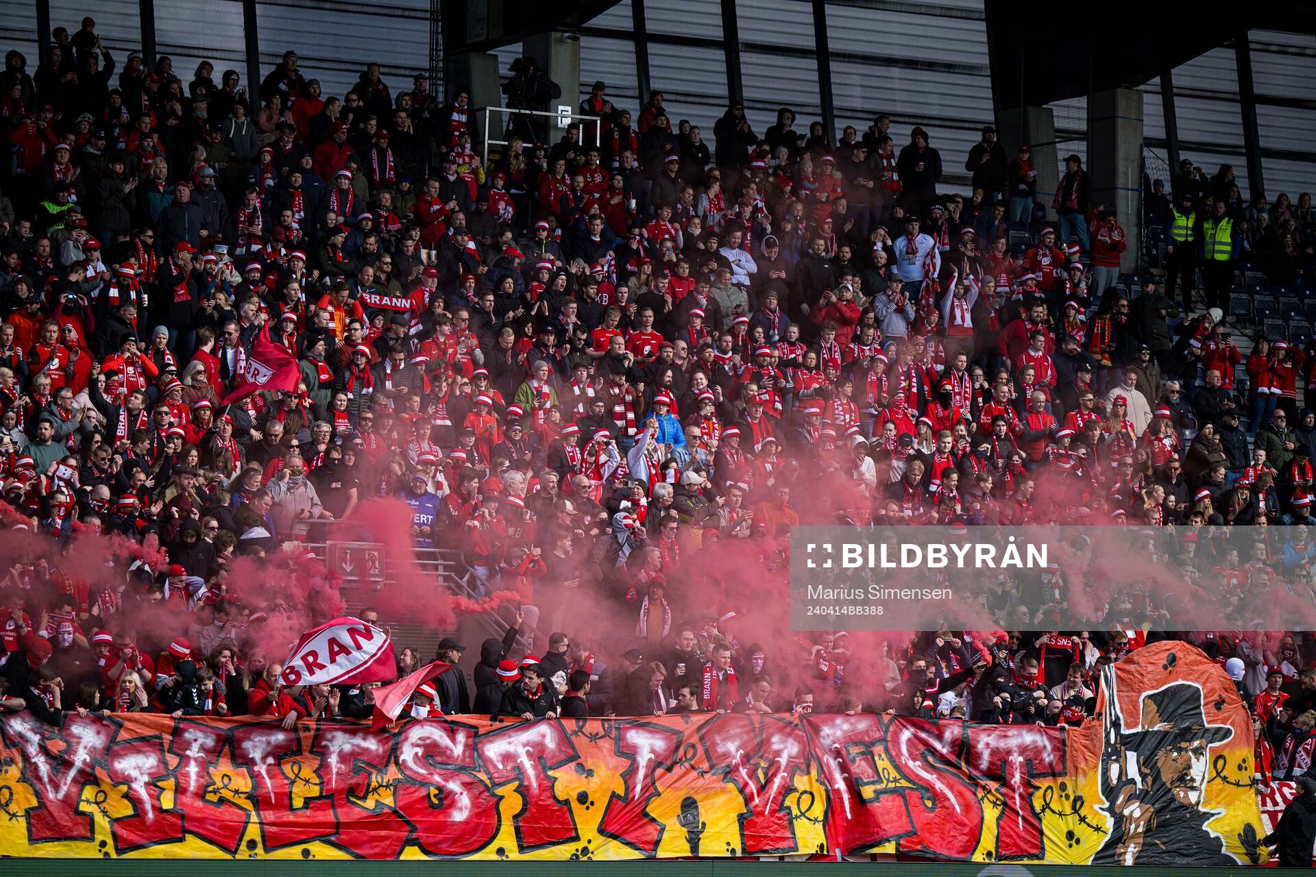 Spectators in the stands