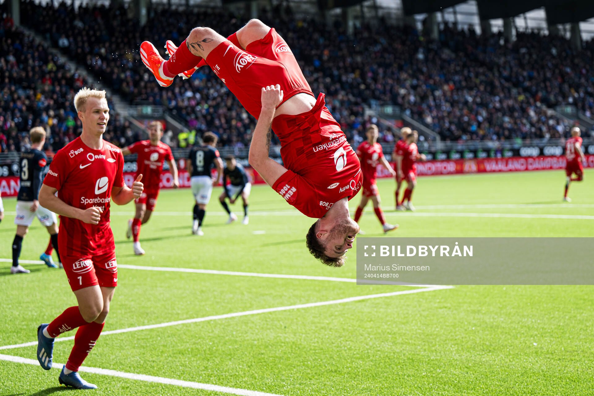 Ole Didrik Blomberg of Brann celebrates