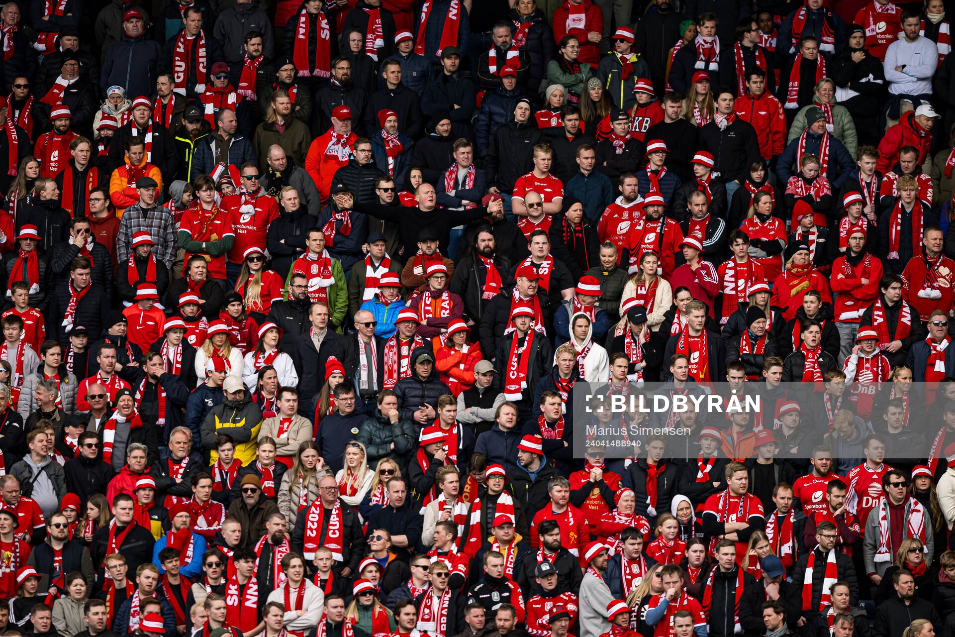 Spectators in the stands