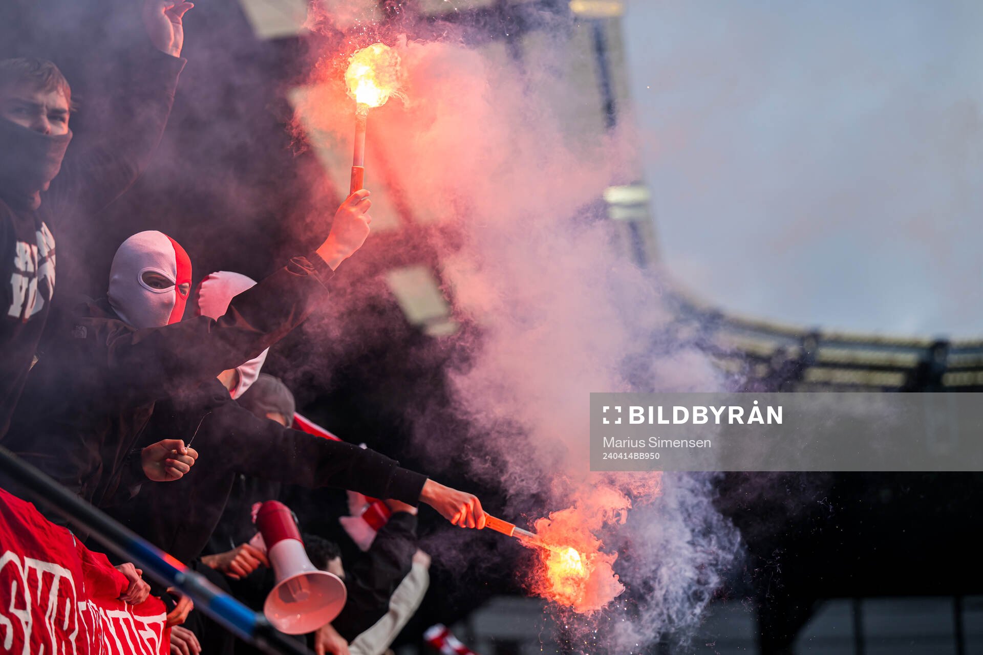 Spectators in the stands