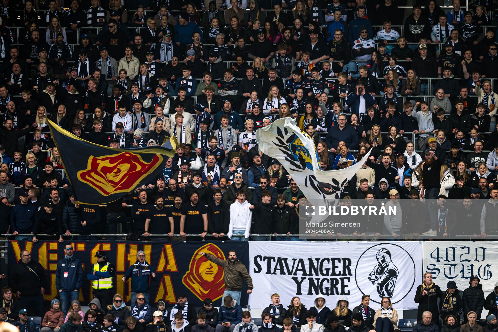 Spectators in the stands