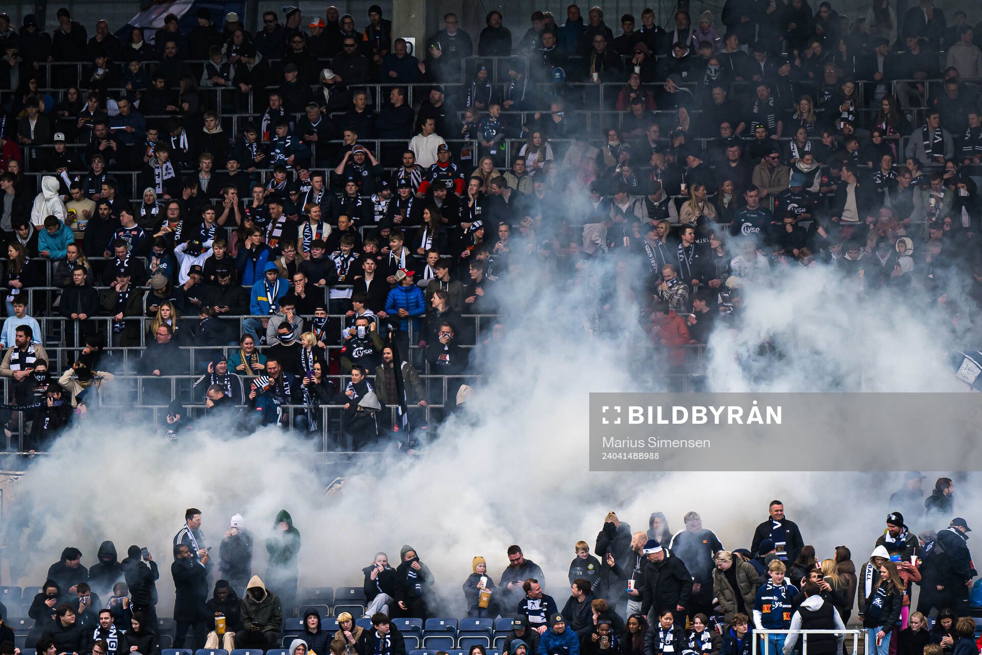 Spectators in the stands