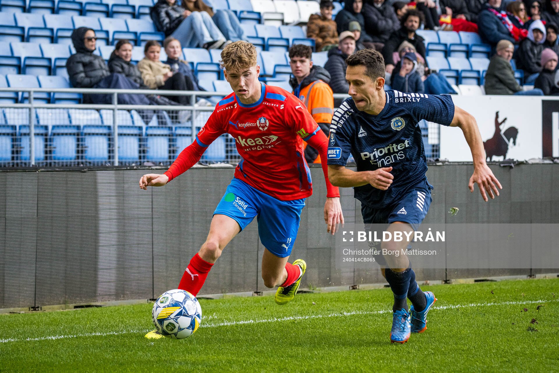 Helsingborgs Benjamin Örn och Utsiktens Predrag Randelovic