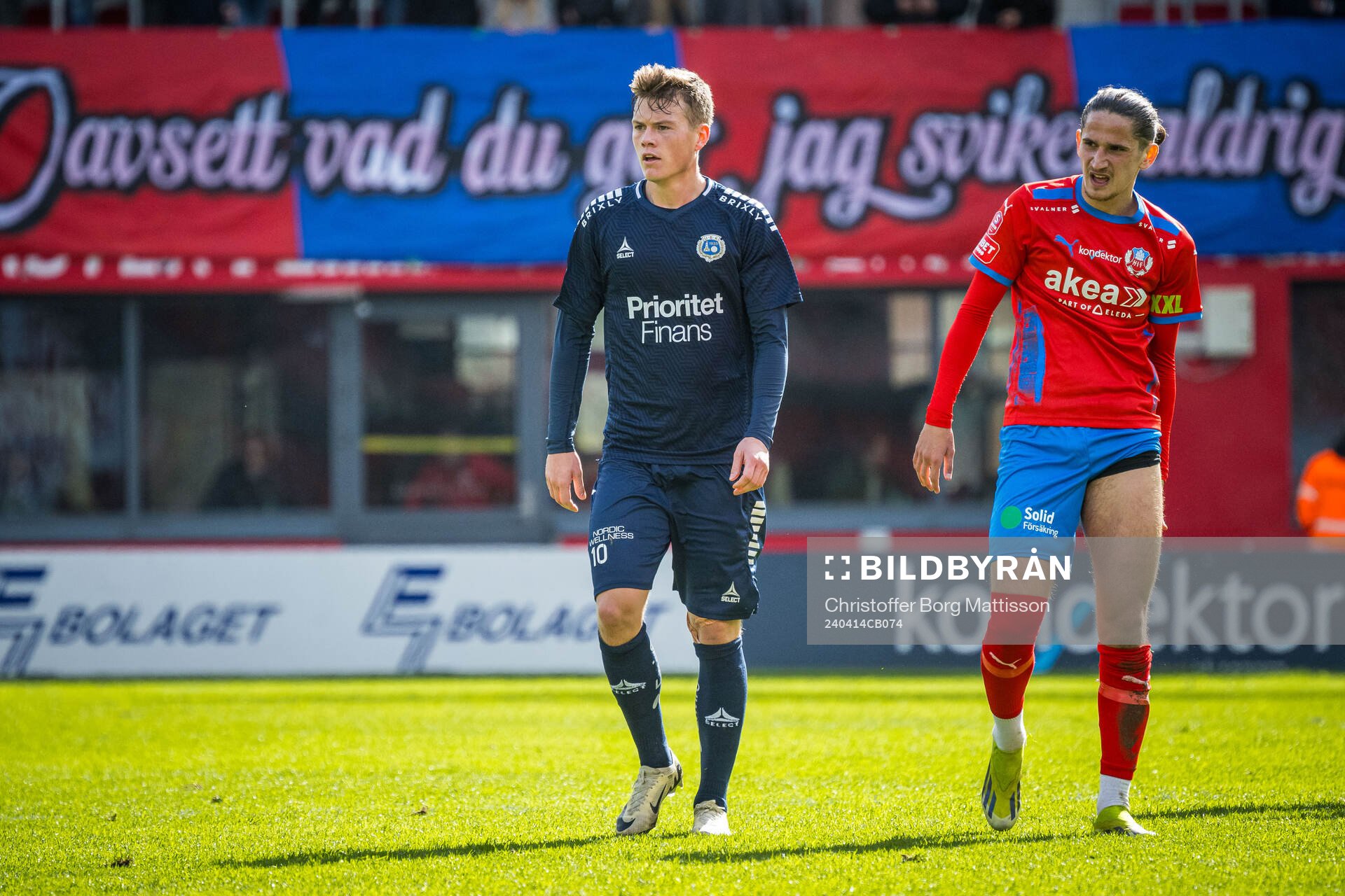 Utsiktens Albin Skoglund och Helsingborgs Ervin Gigovic
