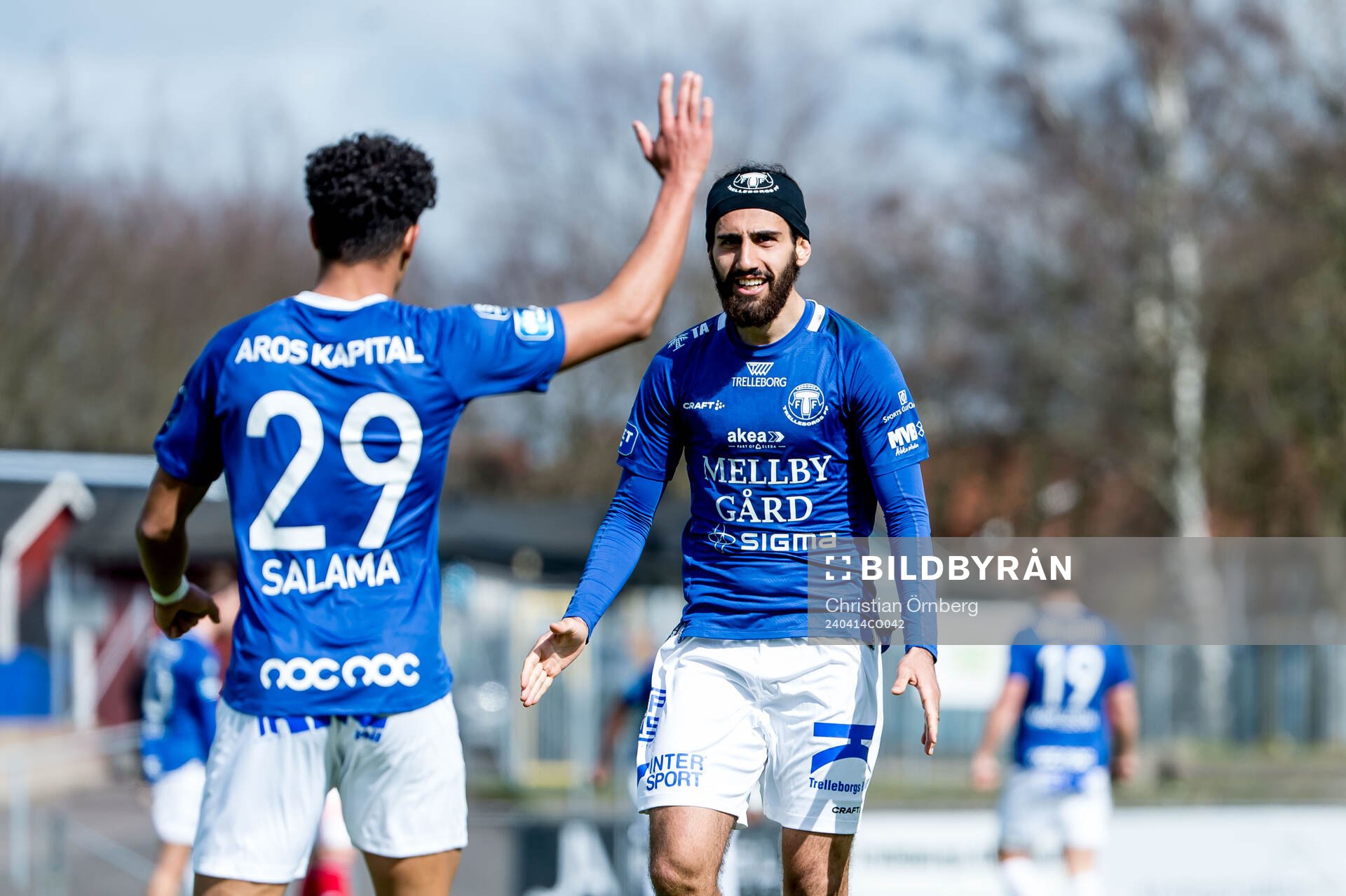 Trelleborgs Othmane Salama och Hady Saleh Karim jublar