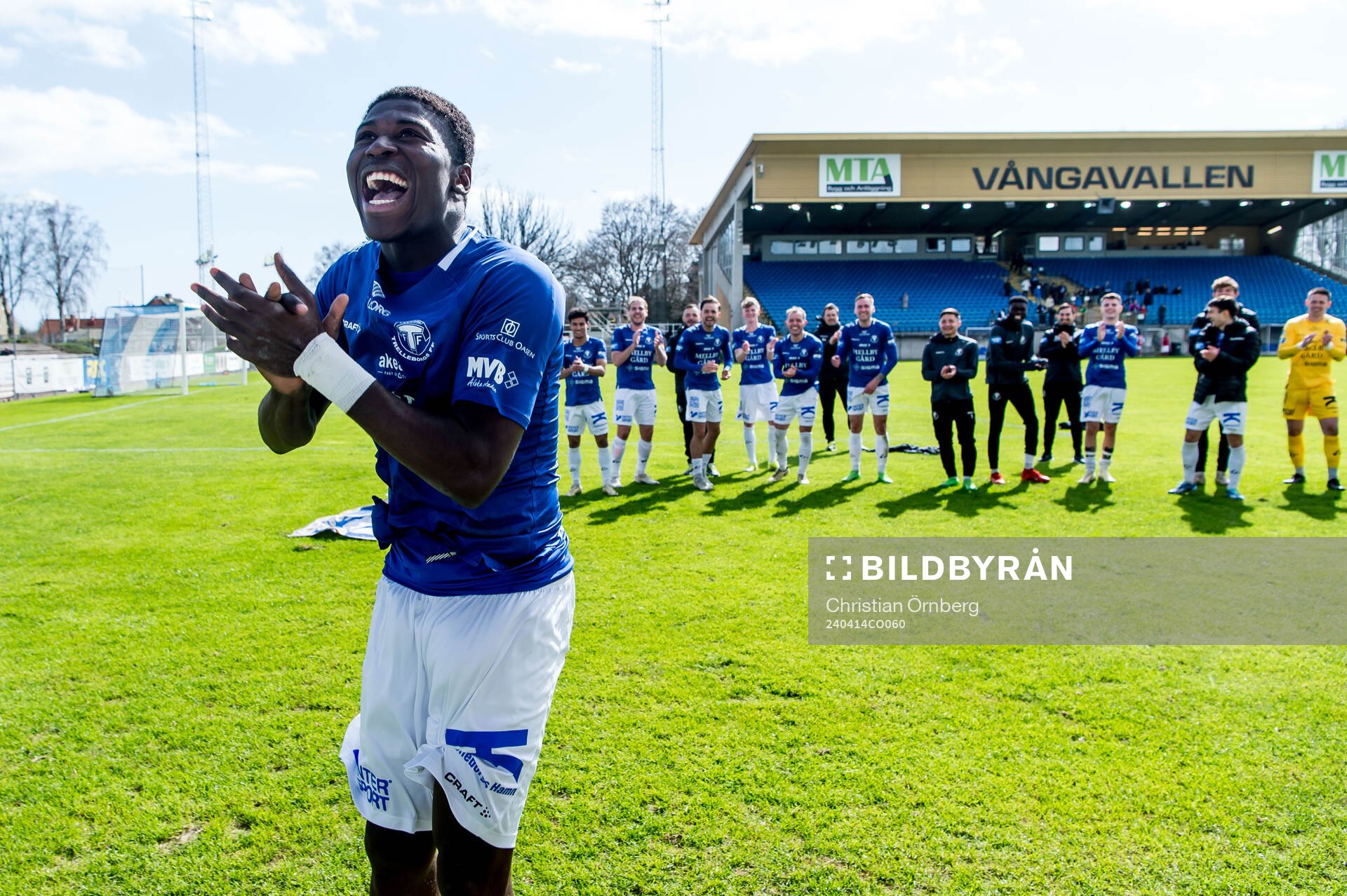 Trelleborgs Abel Ogwuche jublar
