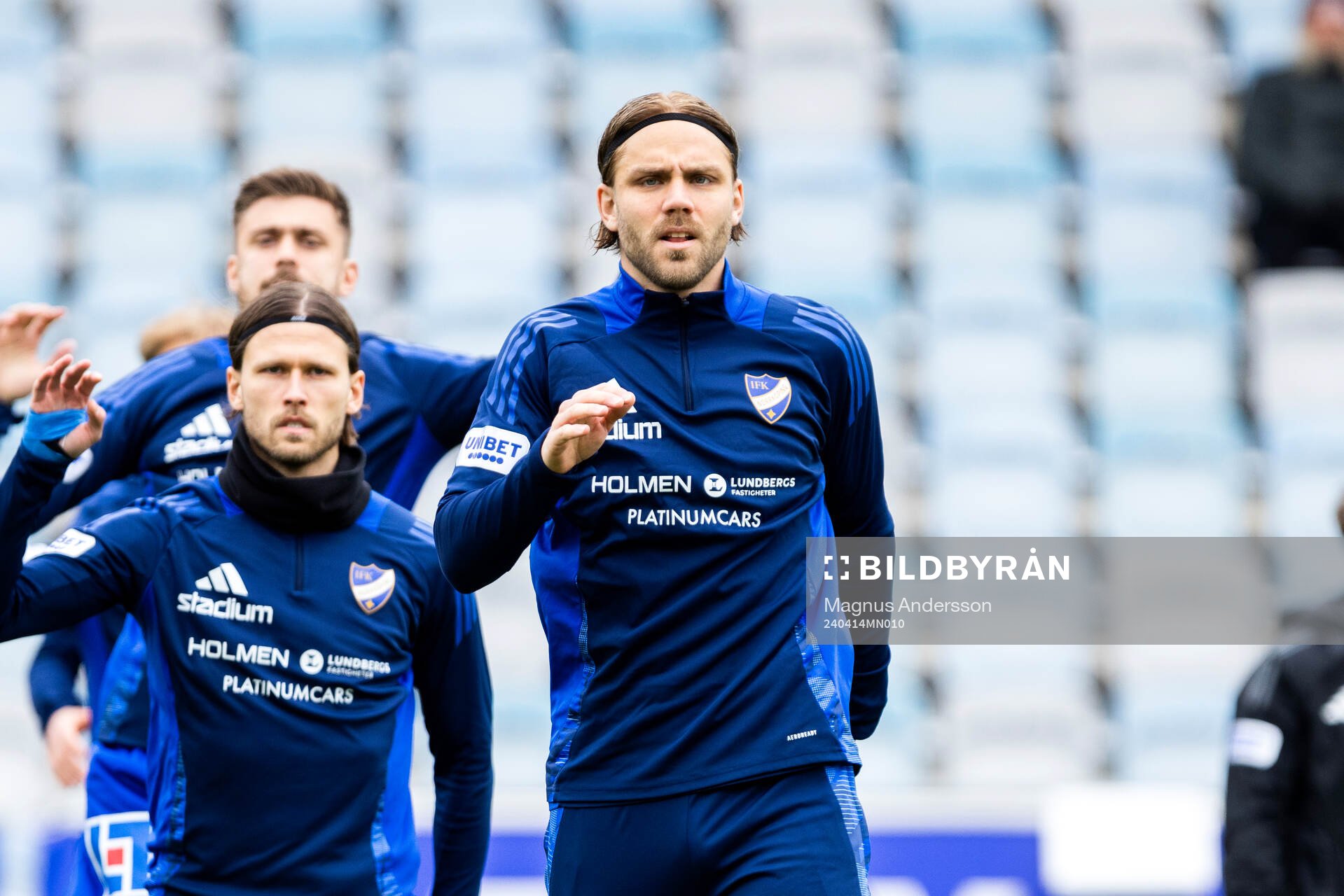 IFK Norrköpings Christoffer Nyman på uppvärmningen