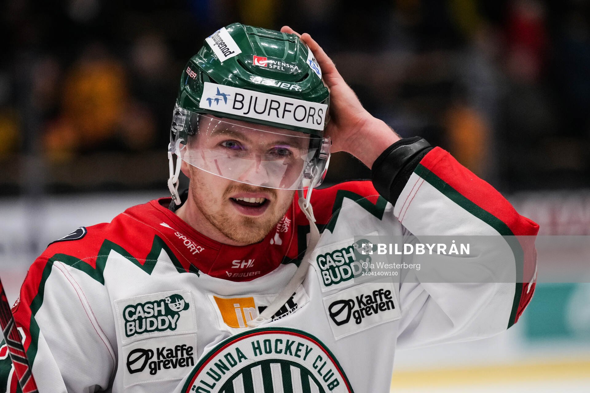 Frölundas Linus Högberg jublar