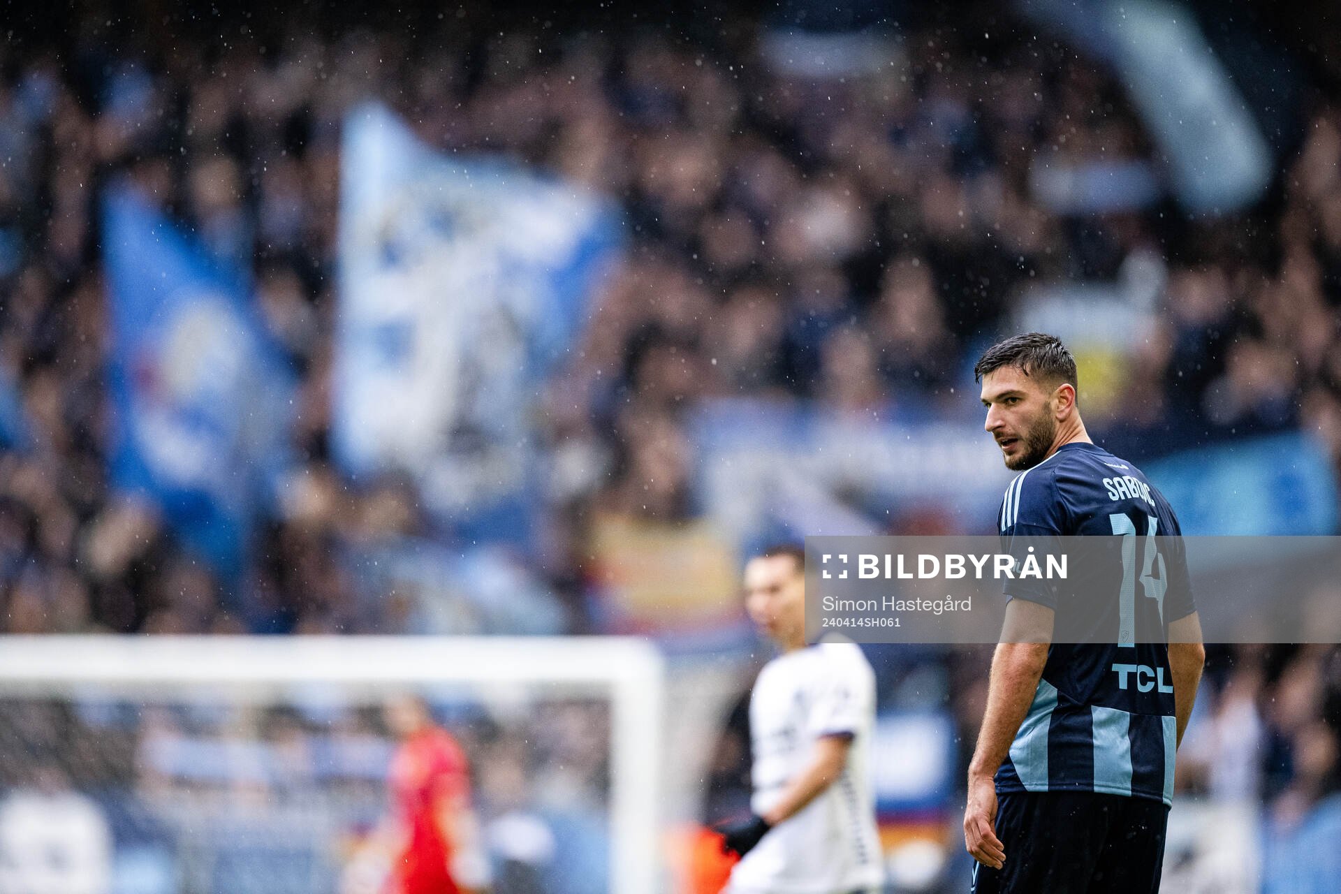 Djurgårdens Besard Sabovic under fotbollsmatchen i Allsvenskan mellan Djurgården och Sirius den 14 april 2024 i Stockholm. 