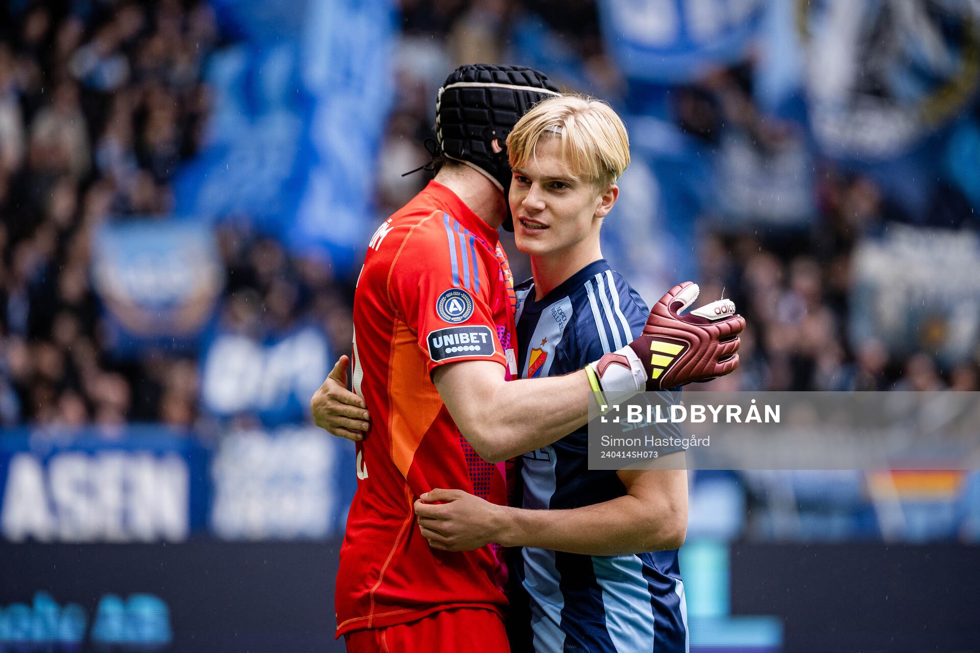Djurgårdens målvakt Jacob Widell Zetterström och Lucas