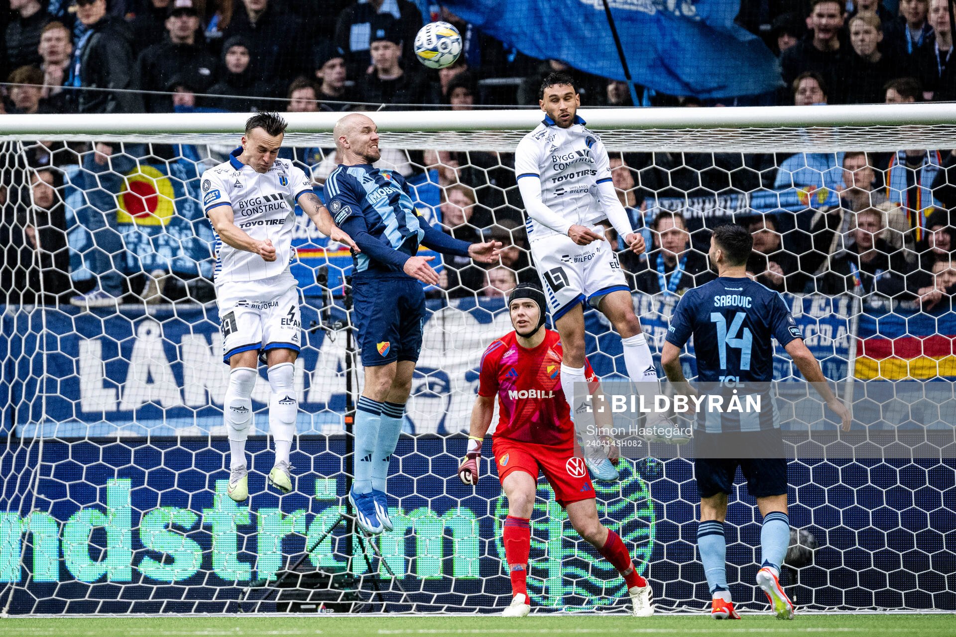 Djurgårdens Marcus Danielson och målvakt Jacob Widell