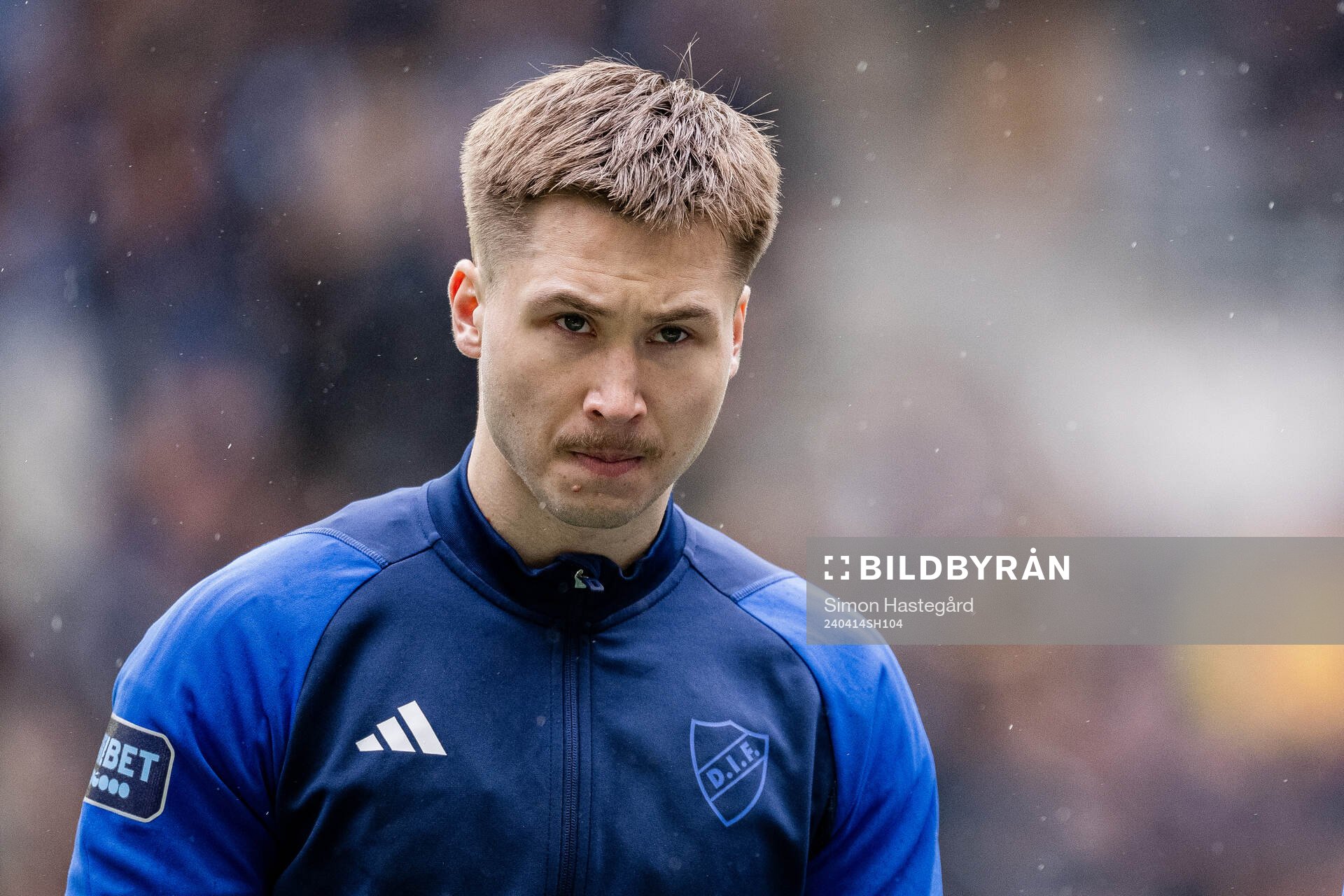 Djurgårdens Miro Tenho nför fotbollsmatchen i Allsvenskan
