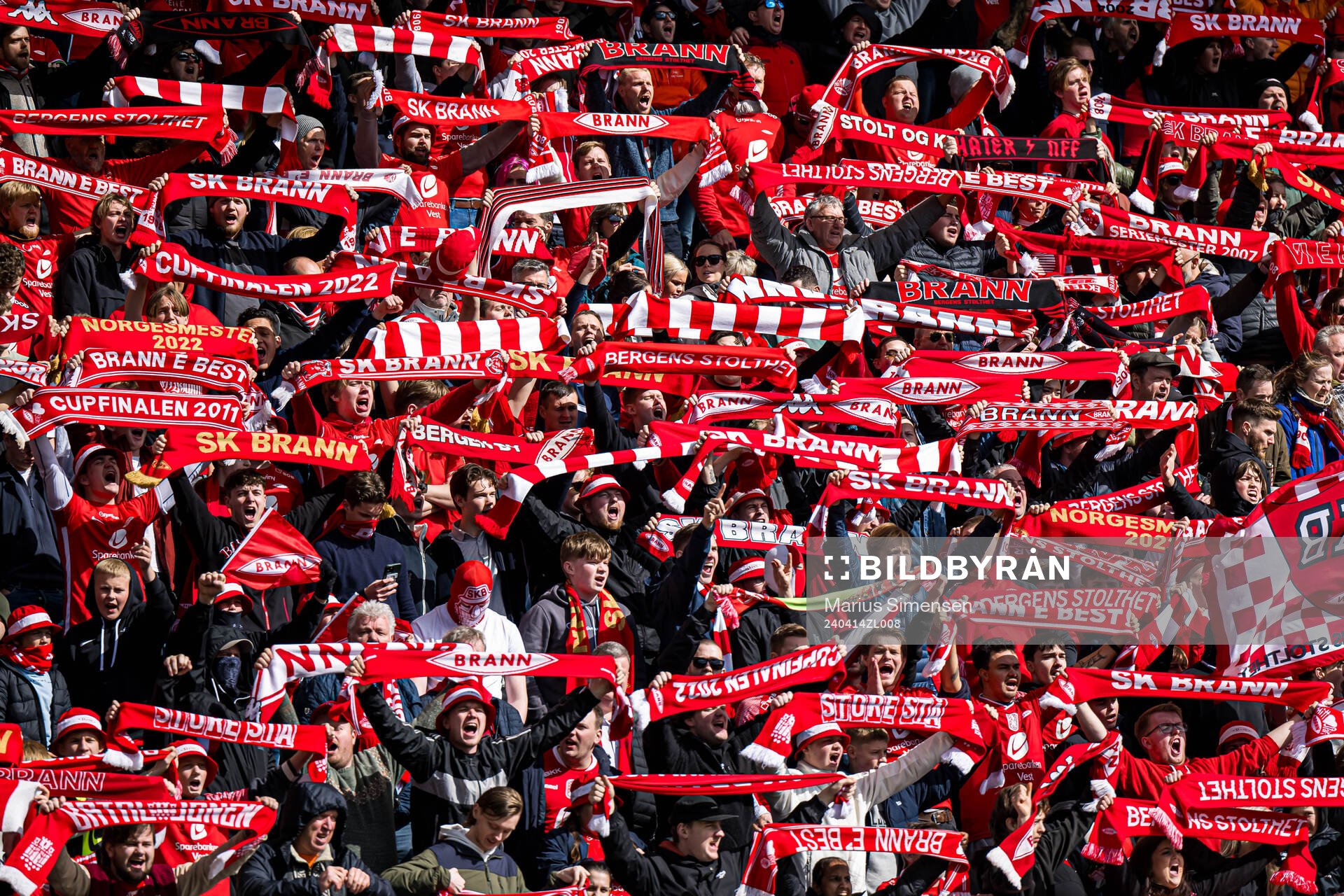 Spectators in the stands