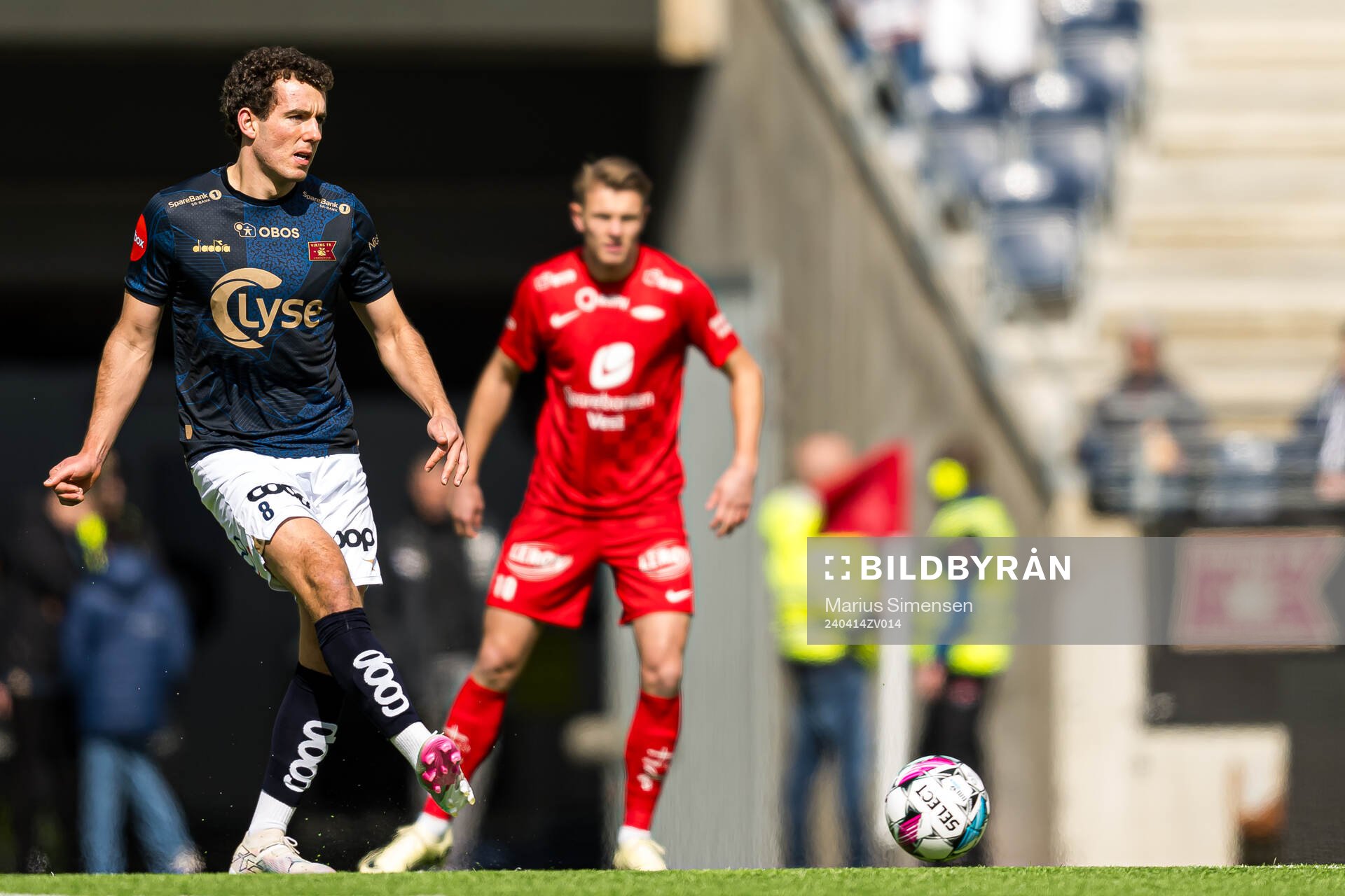 Joe Zen Robert Bell of Viking during the Eliteserien match between Viking and Brann on April 14, 2024 in Stavanger. 